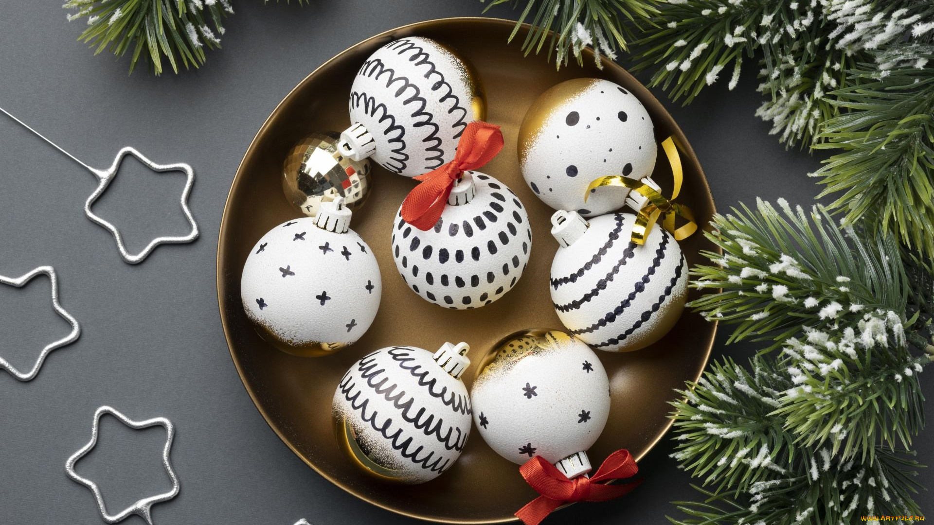 праздничные, шары, ветки, шарики, бант