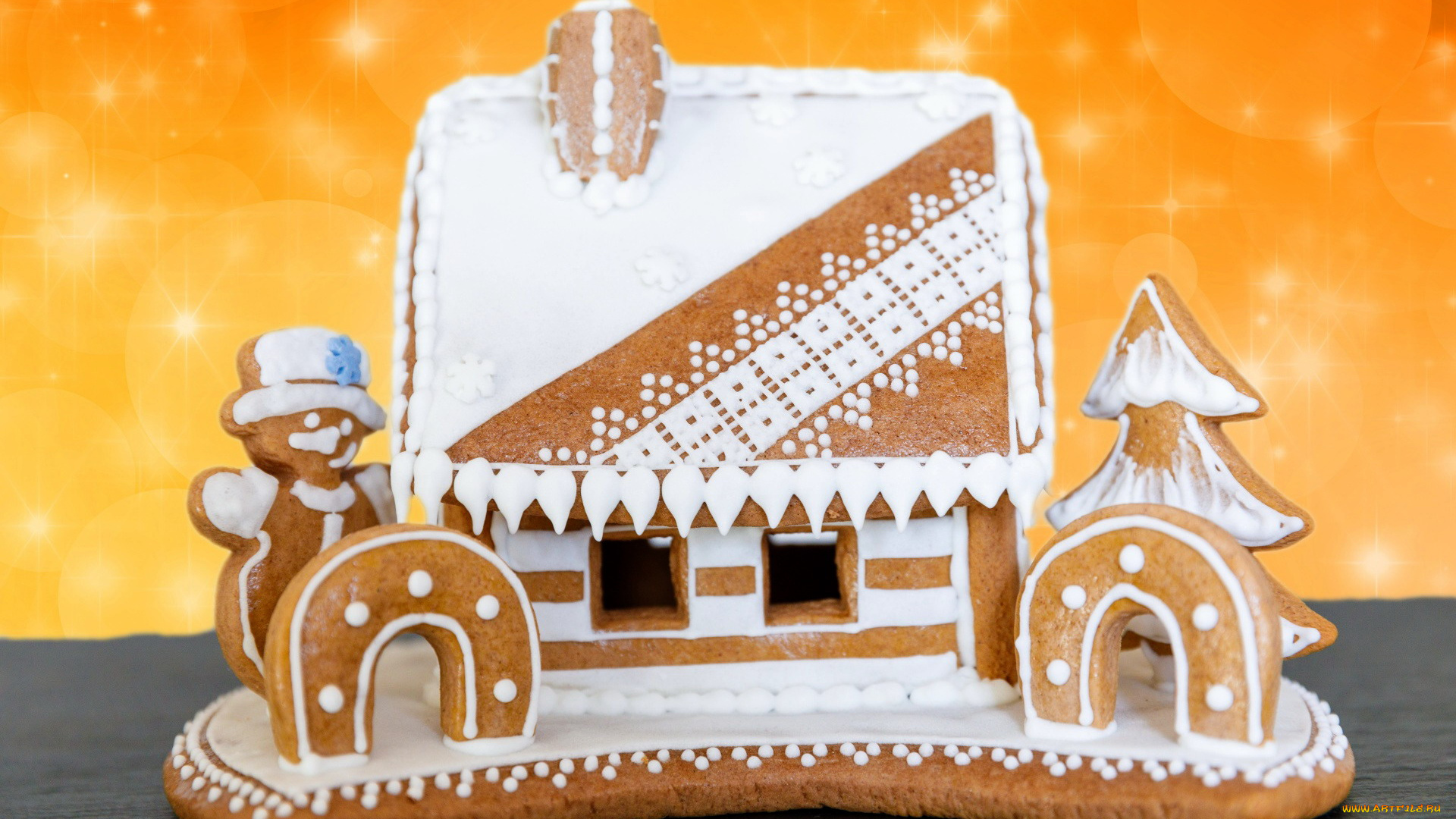праздничные, угощения, пряничный, домик