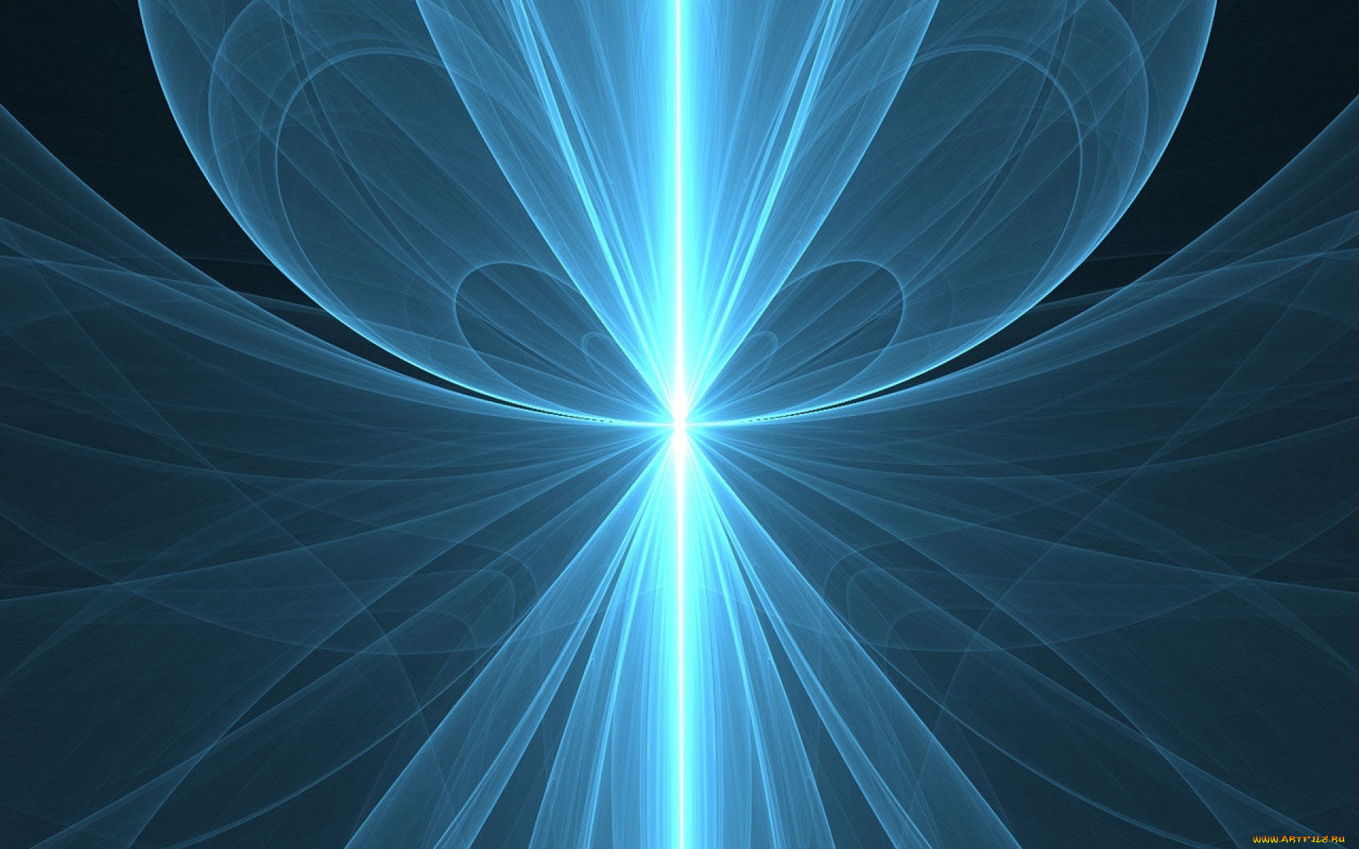 3д, графика, абстракция, , abstract, синий, свет