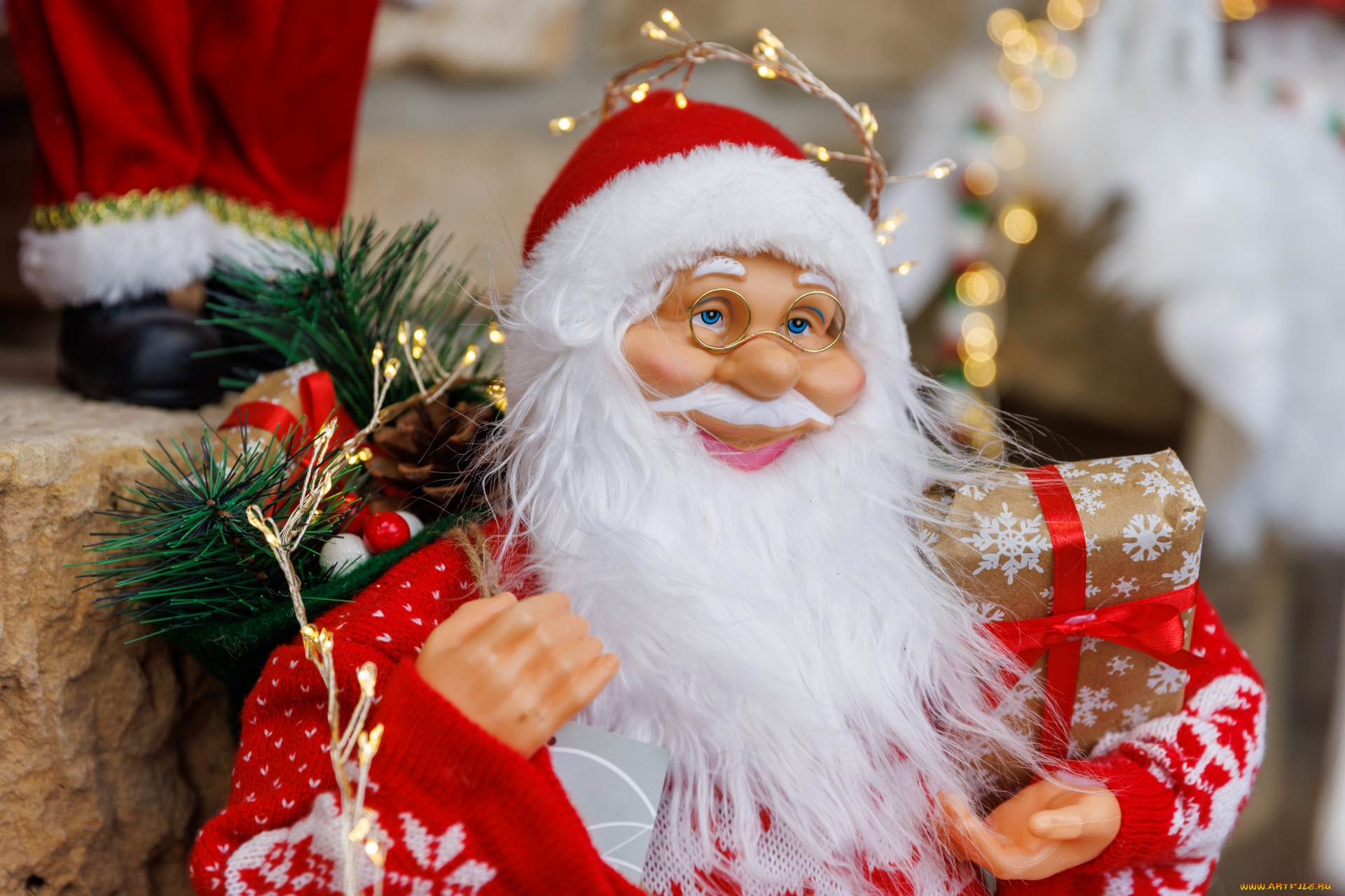 праздничные, дед, мороз, , санта, клаус, игрушечный, санта