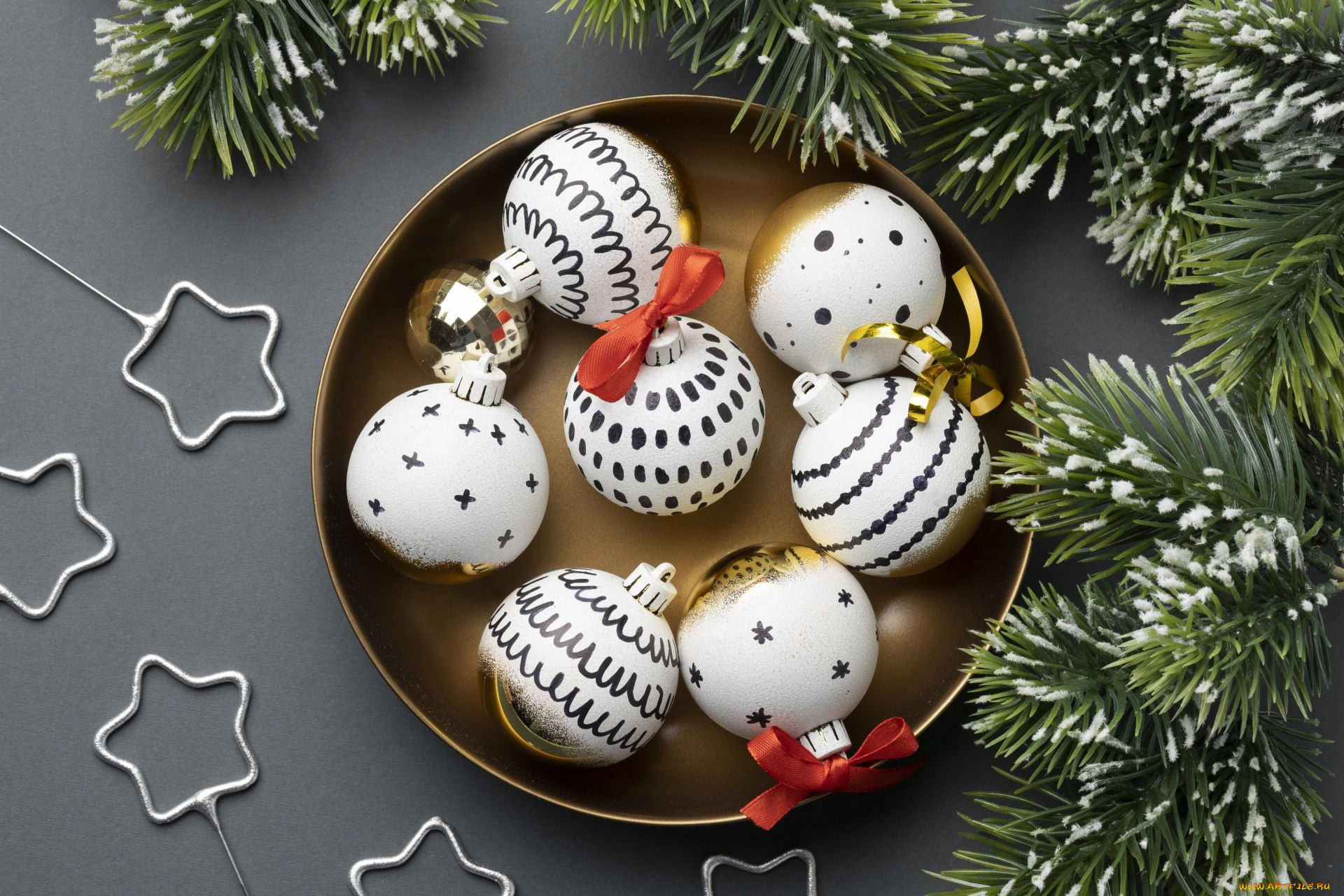 праздничные, шары, ветки, шарики, бант