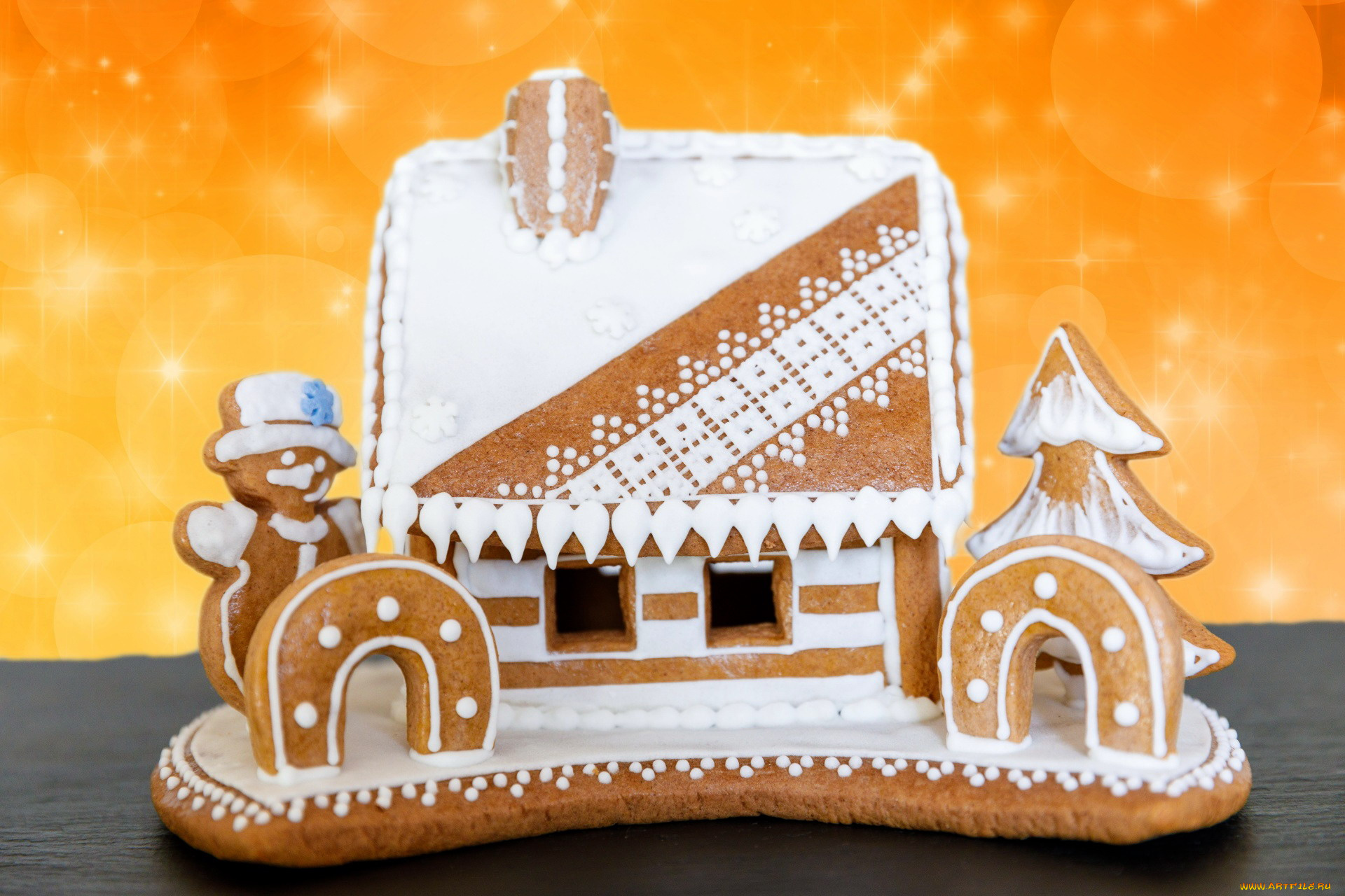 праздничные, угощения, пряничный, домик