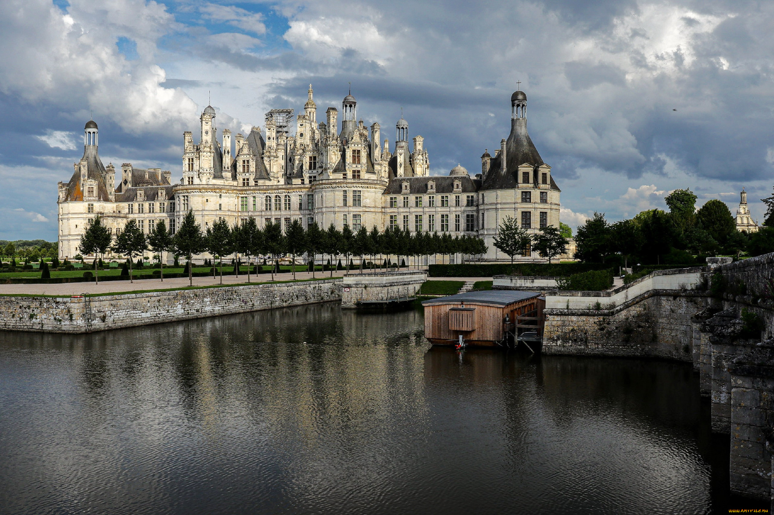 chateau, de, chambord, france, города, замки, франции, chateau, de, chambord