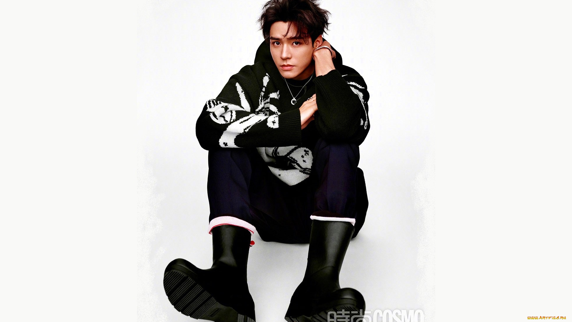 мужчины, gong, jun, |, simon, gong, актер, свитер, сапоги