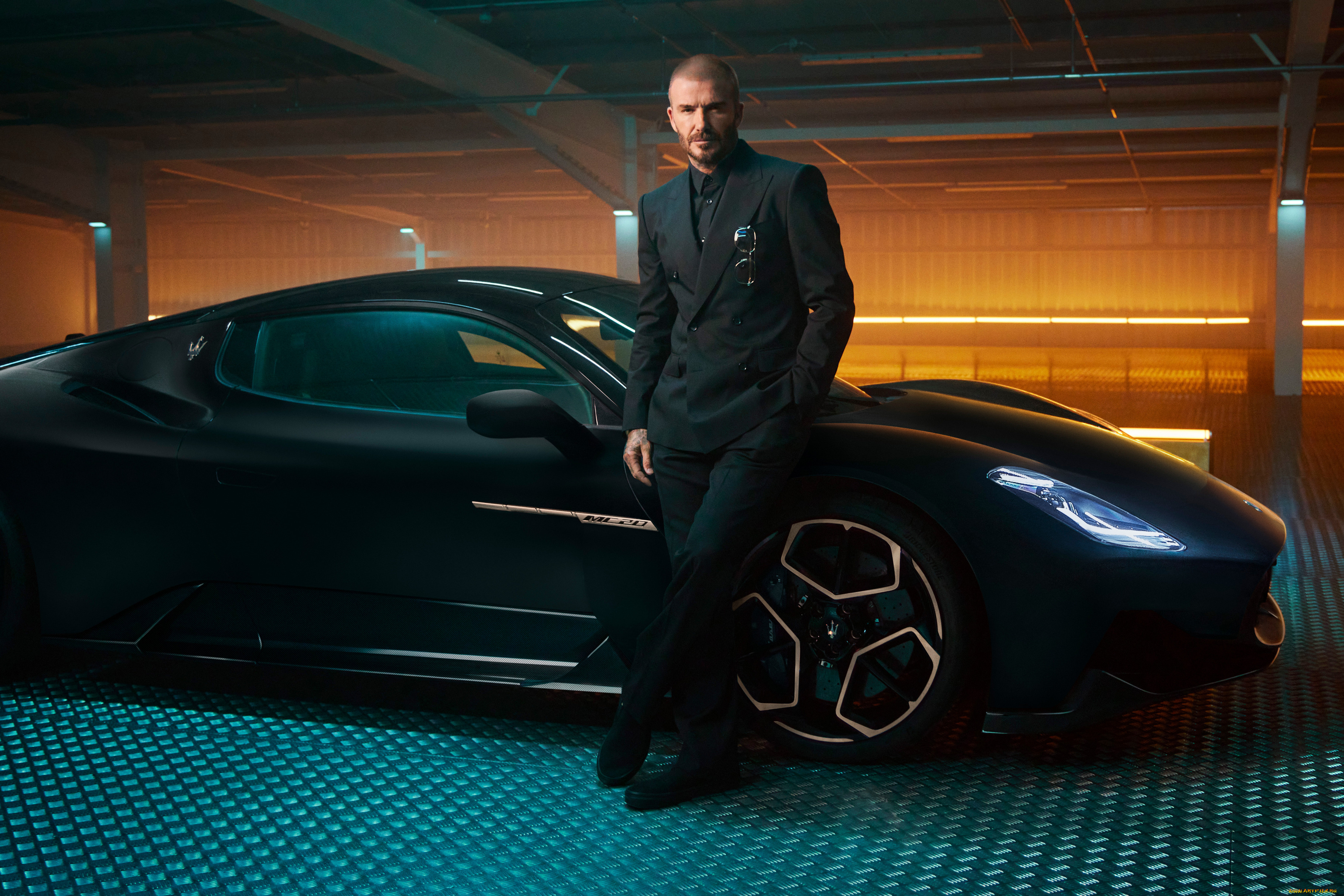 david, beckham, maserati, mc20, coupe, fuoriserie, edition, 2023, мужчины, david, beckham, дэвид, роберт, джозеф, бекхэм, футболист, полузащитник, костюм, ангар, суперкар, maserati, mc20, coupe, fuoriserie, edition, мазерати