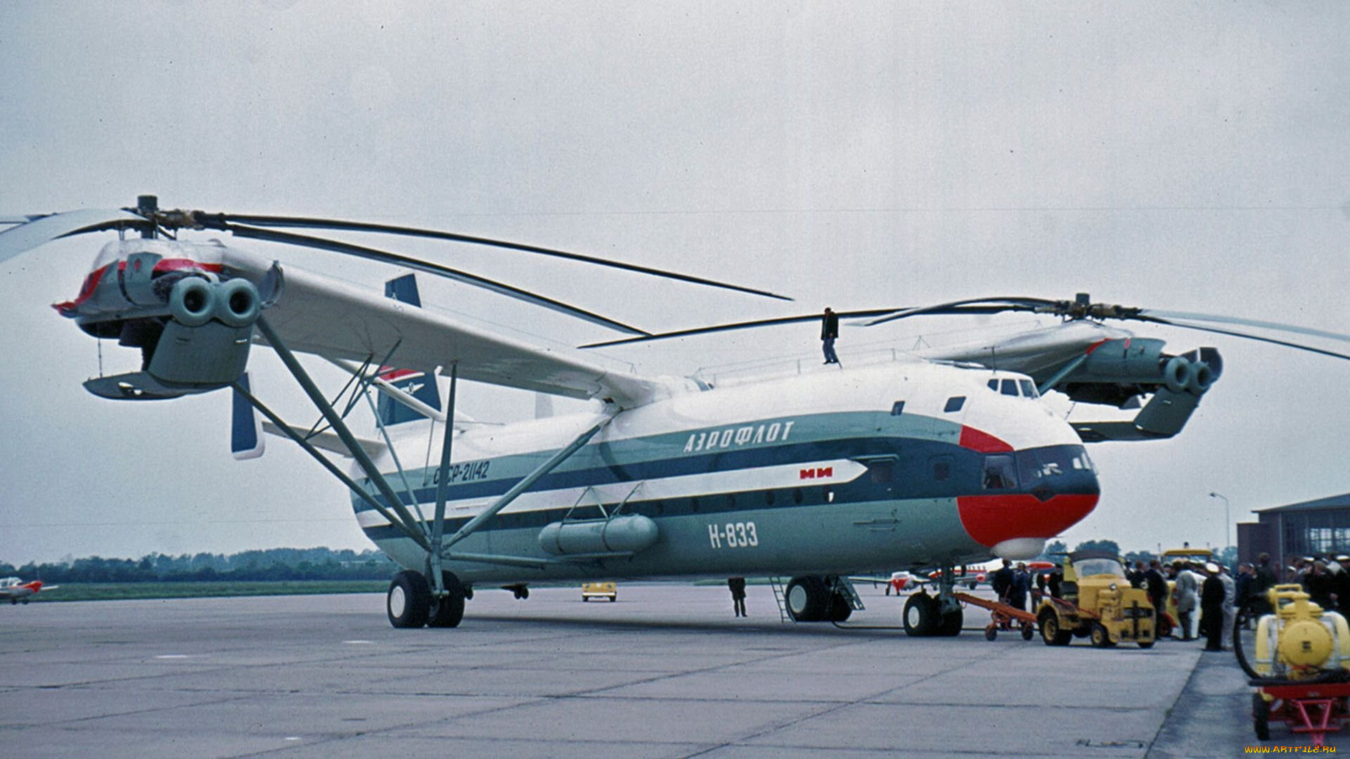 авиация, вертолёты, ми12, самый, тяжeлый, грузоподъeмный, вертолeт, в, мире, боковое, расположение, винтов, на, крыльях, обратного, сужения, четырe, двигателя