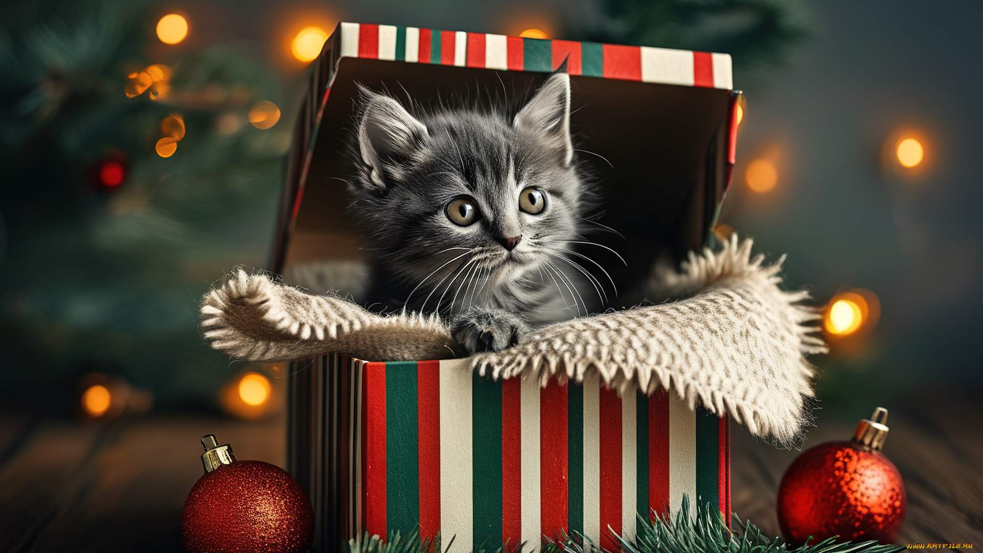 праздничные, -, разное, , новый, год, кот, кошка