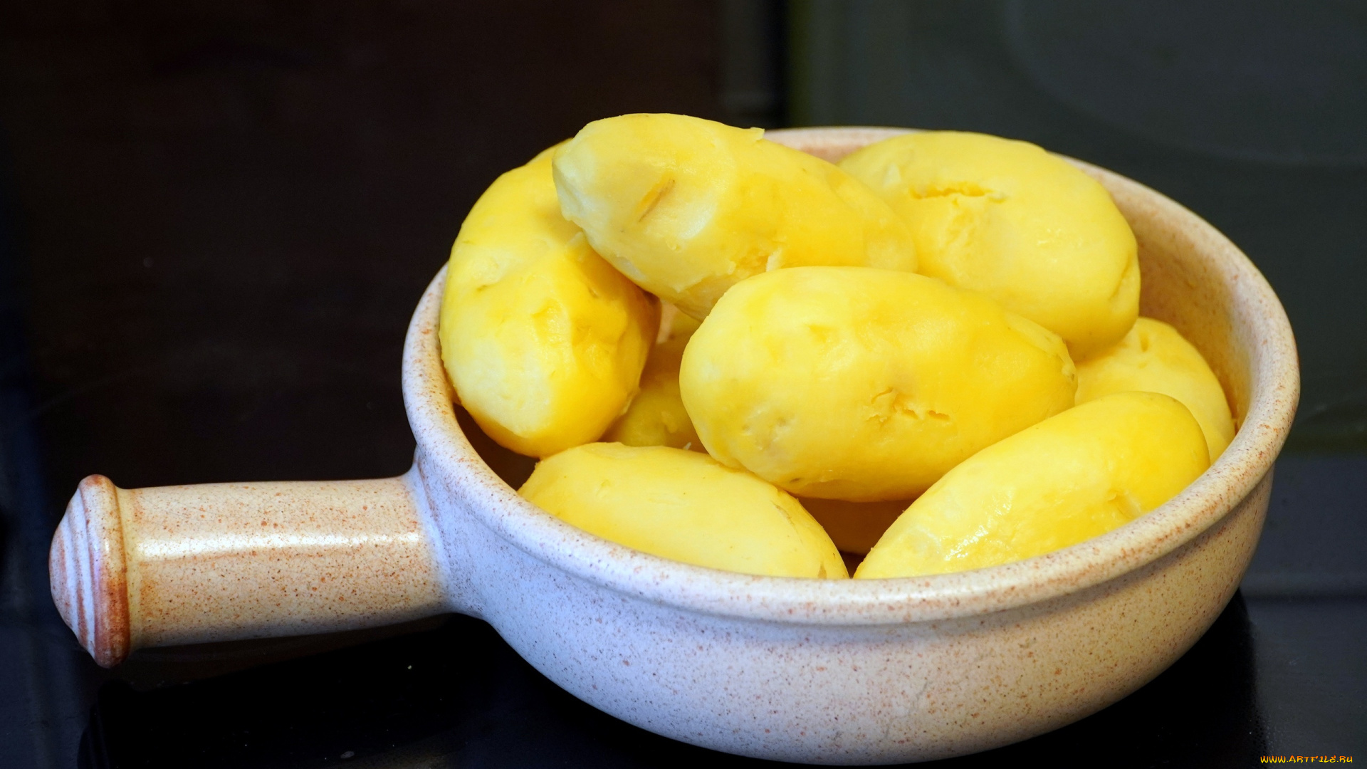 еда, картофель, отварной, клубни