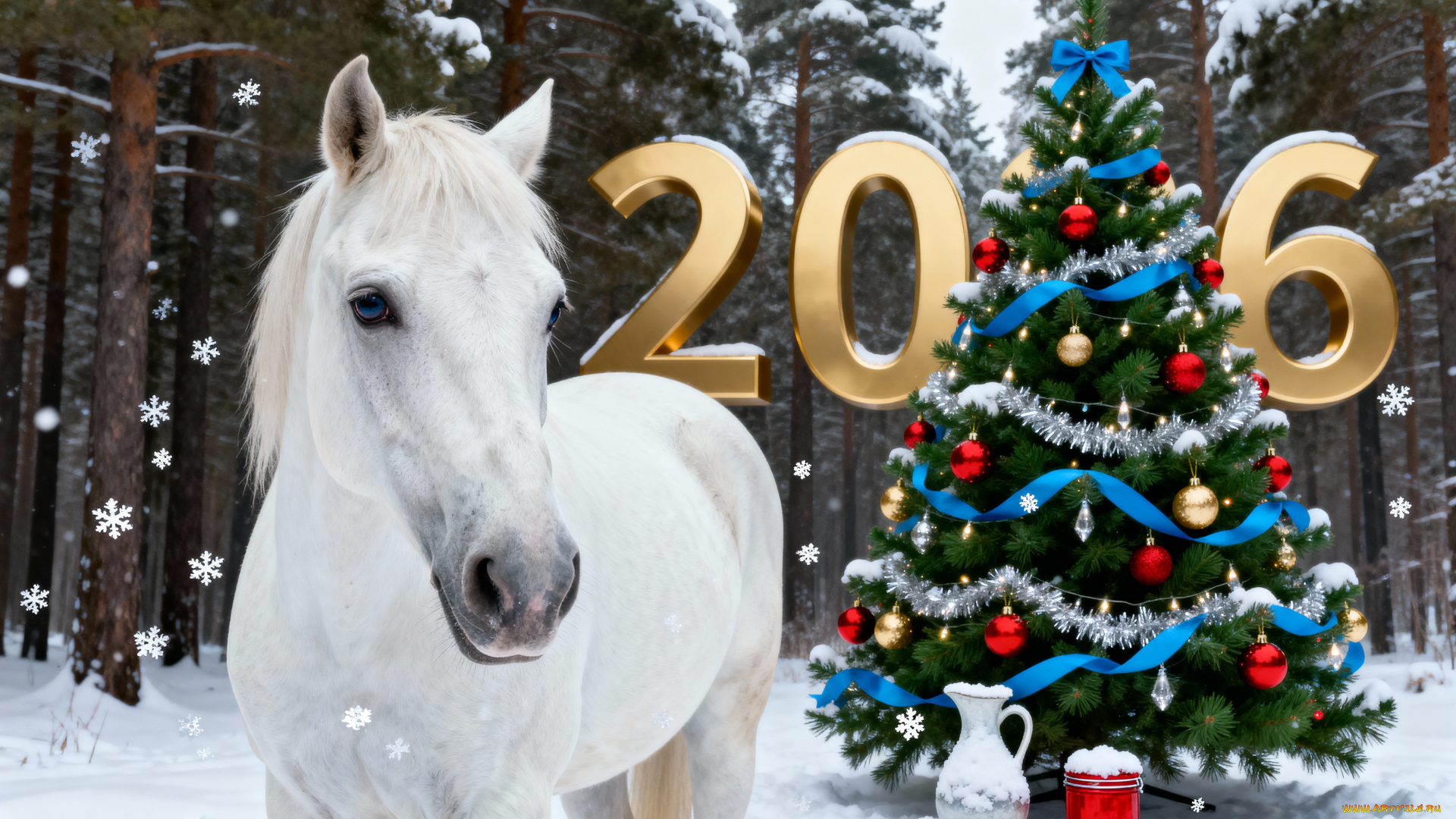 праздничные, -, разное, , новый, год, лошадь, новый, год