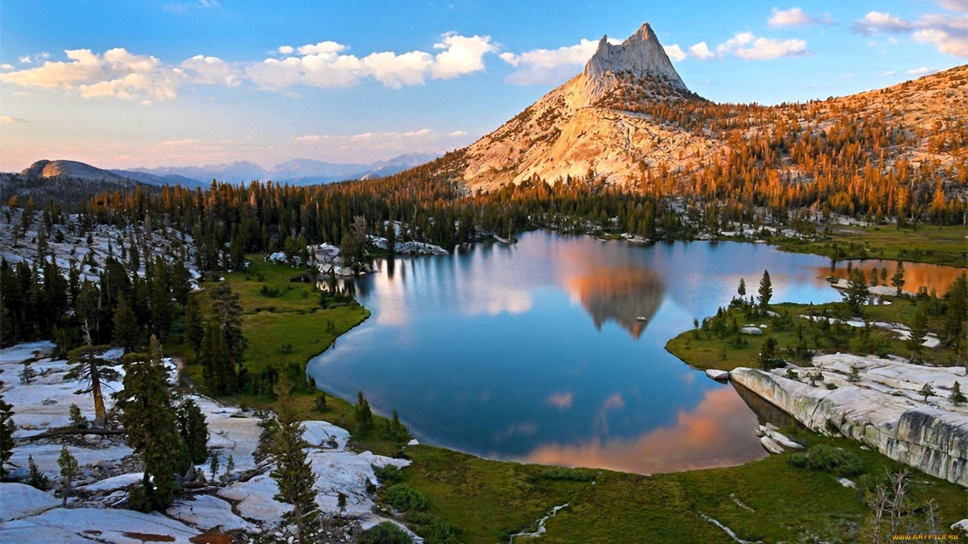 природа, реки, озера, горы, лес, осень, озеро, долина, камни