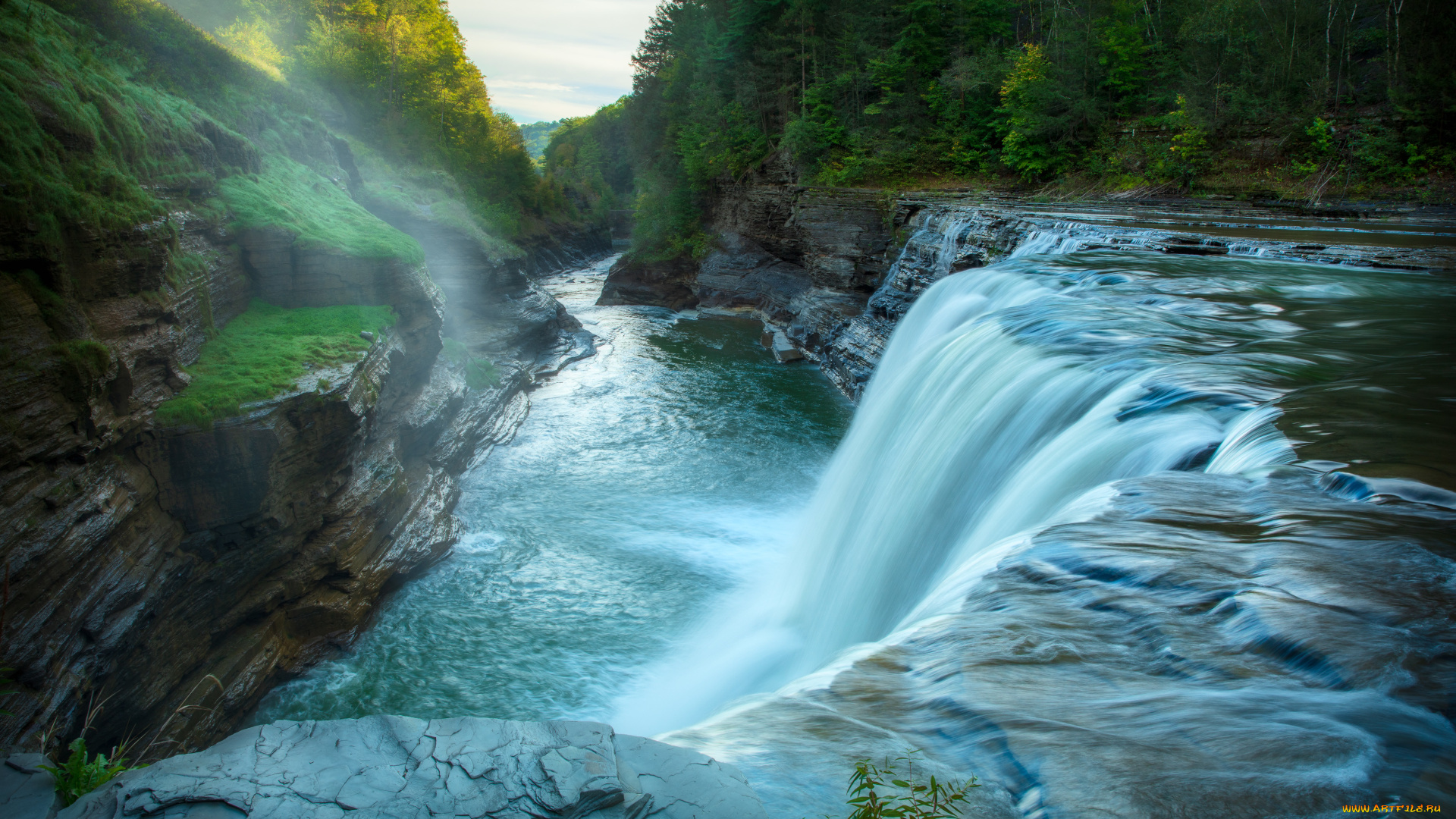 природа, водопады, пейзаж
