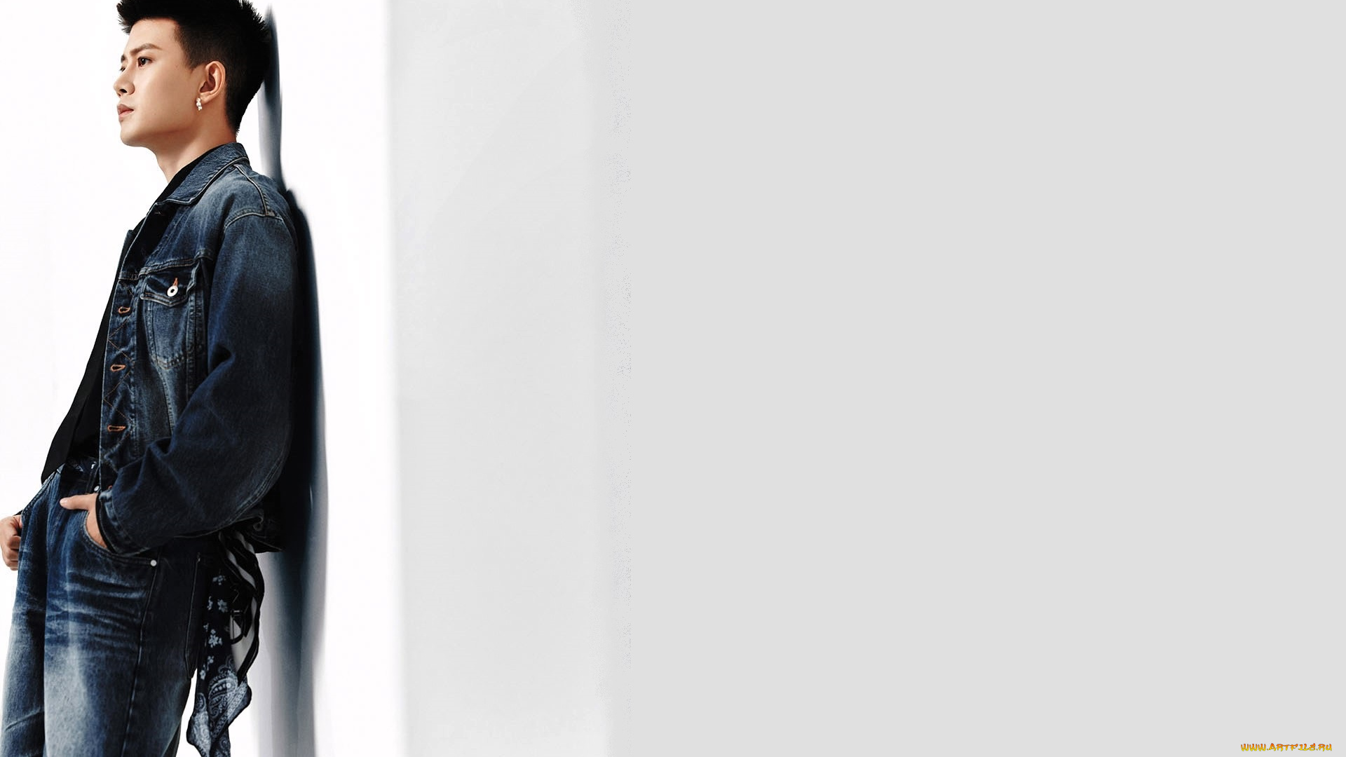 ren, jia, lun, мужчины, -unsort, парень, пиджак, джинсы, стена