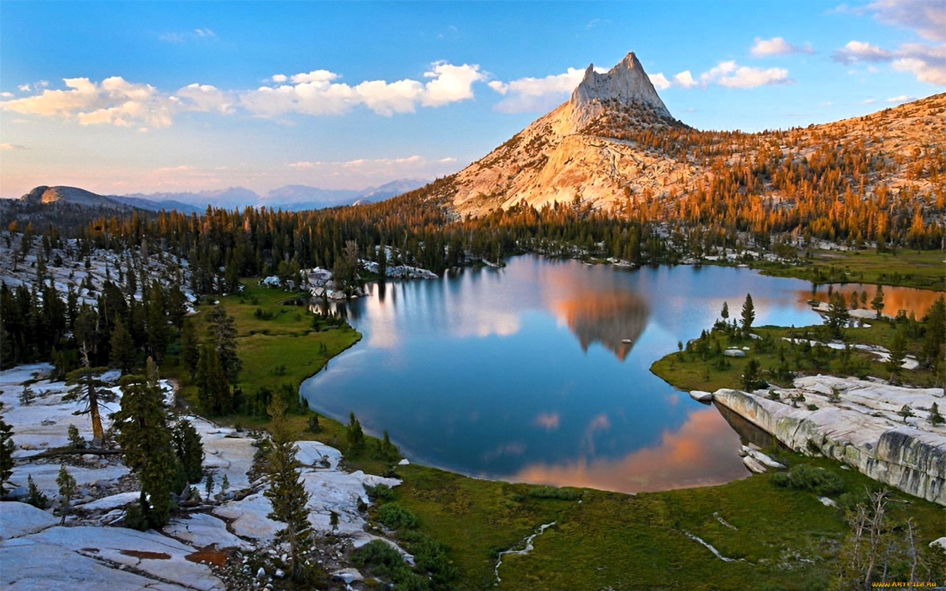 природа, реки, озера, горы, лес, осень, озеро, долина, камни