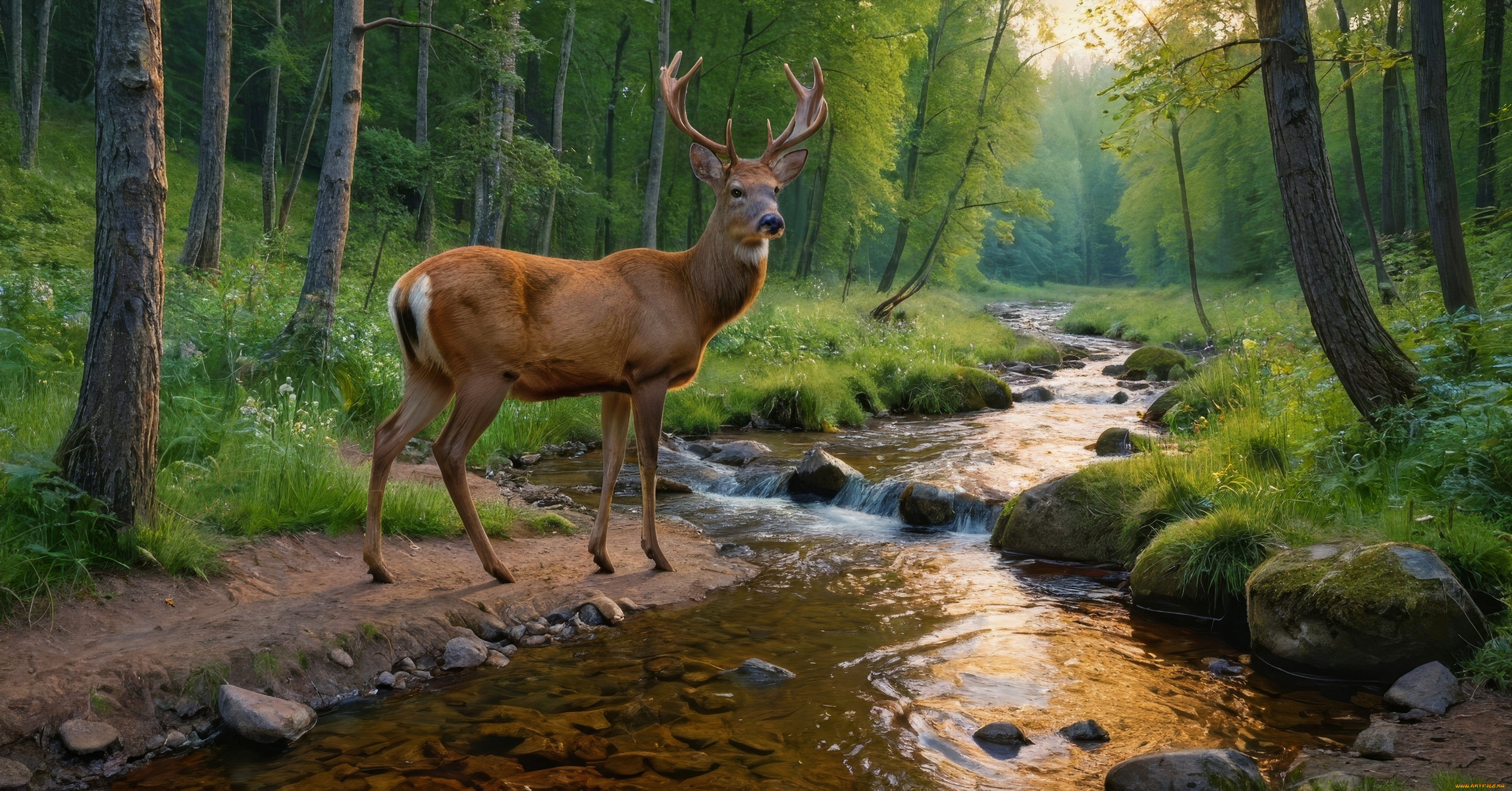 разное, компьютерный, дизайн, олень