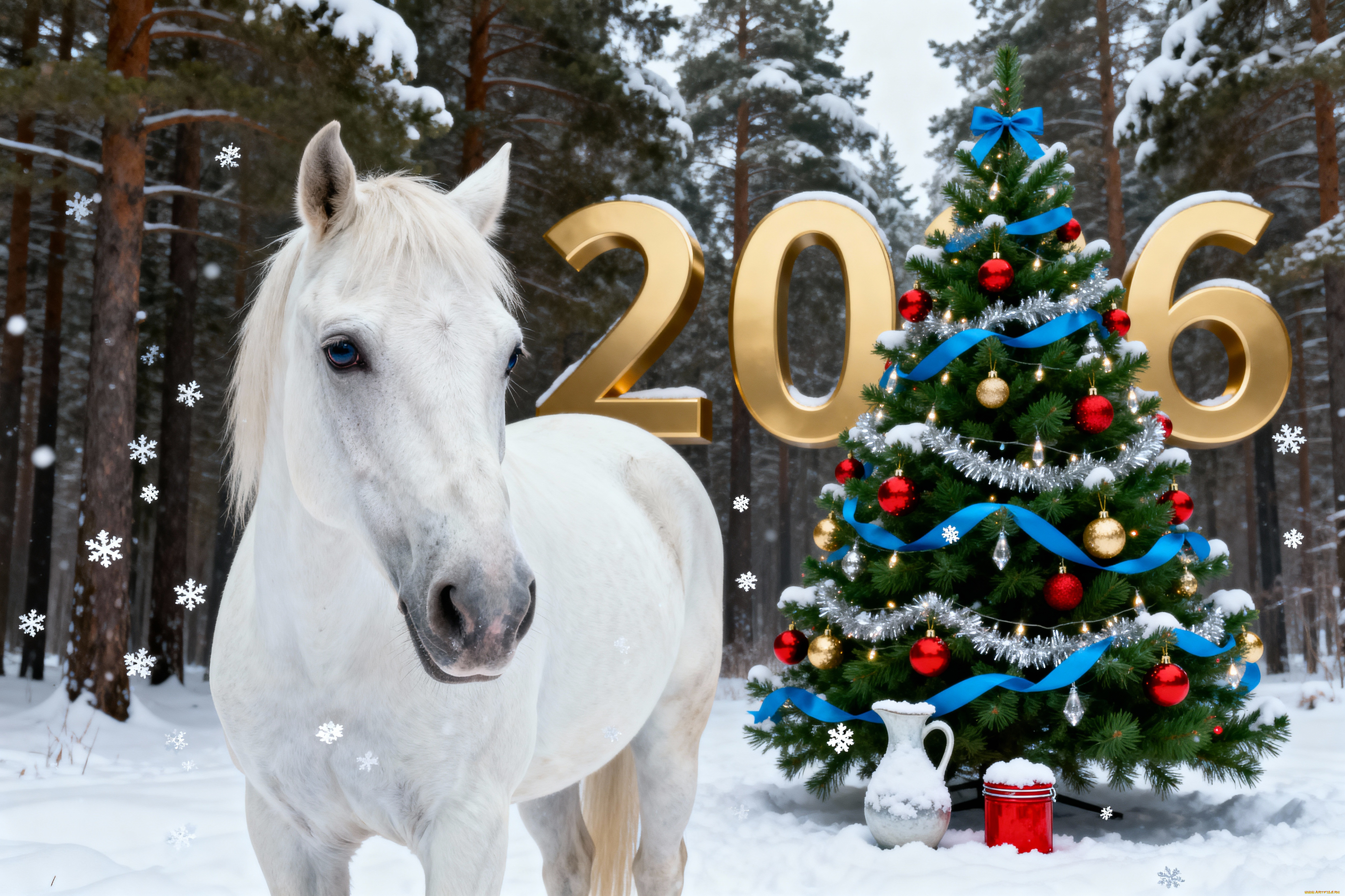 праздничные, -, разное, , новый, год, лошадь, новый, год