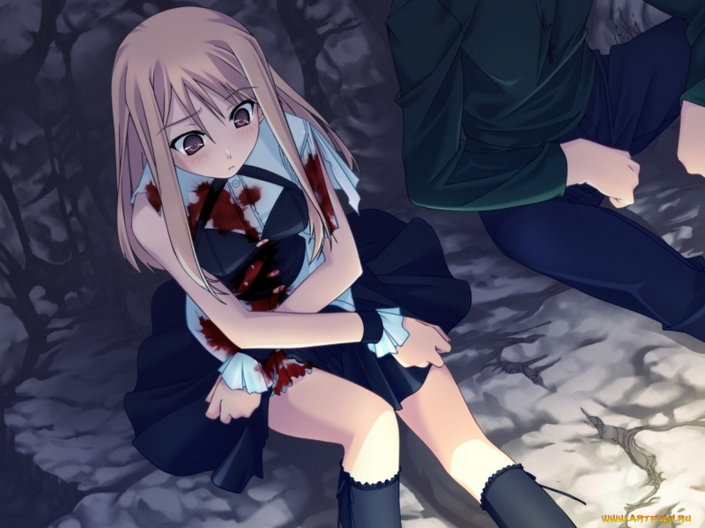 аниме, silvery, white