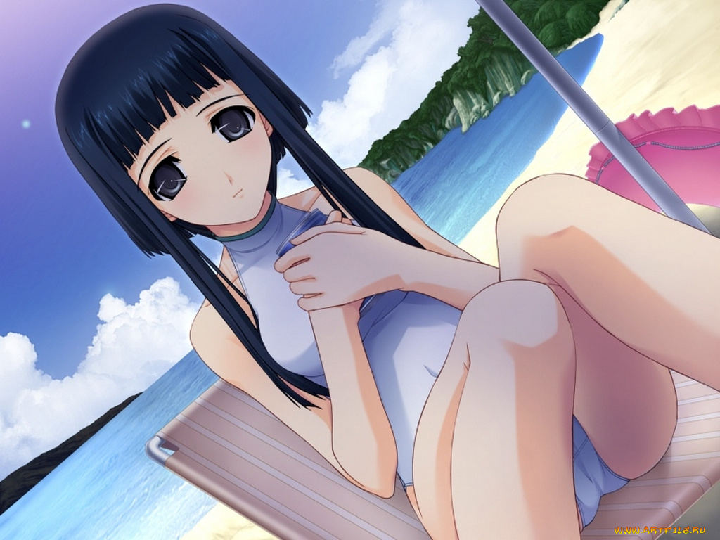 аниме, silvery, white