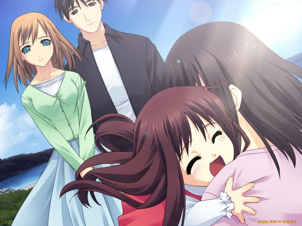 аниме, silvery, white