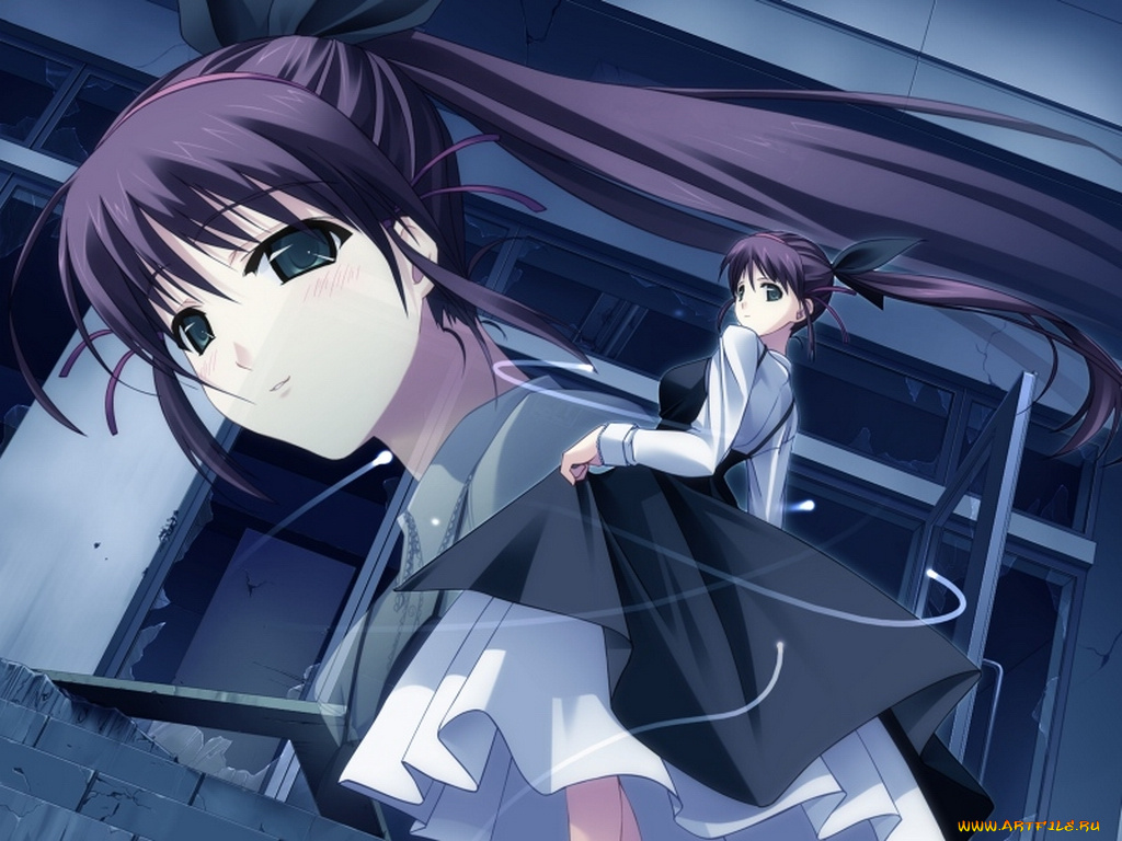 аниме, silvery, white