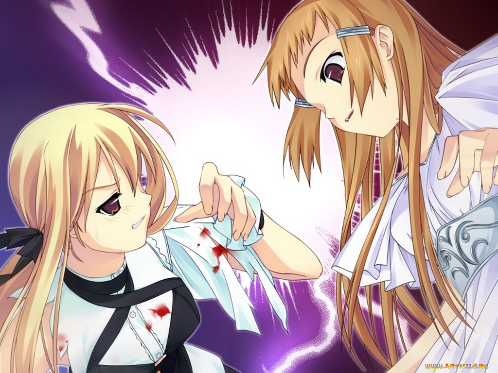 аниме, silvery, white