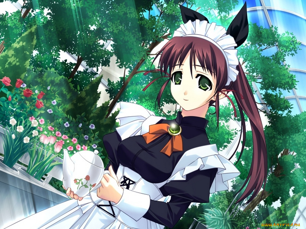 аниме, silvery, white