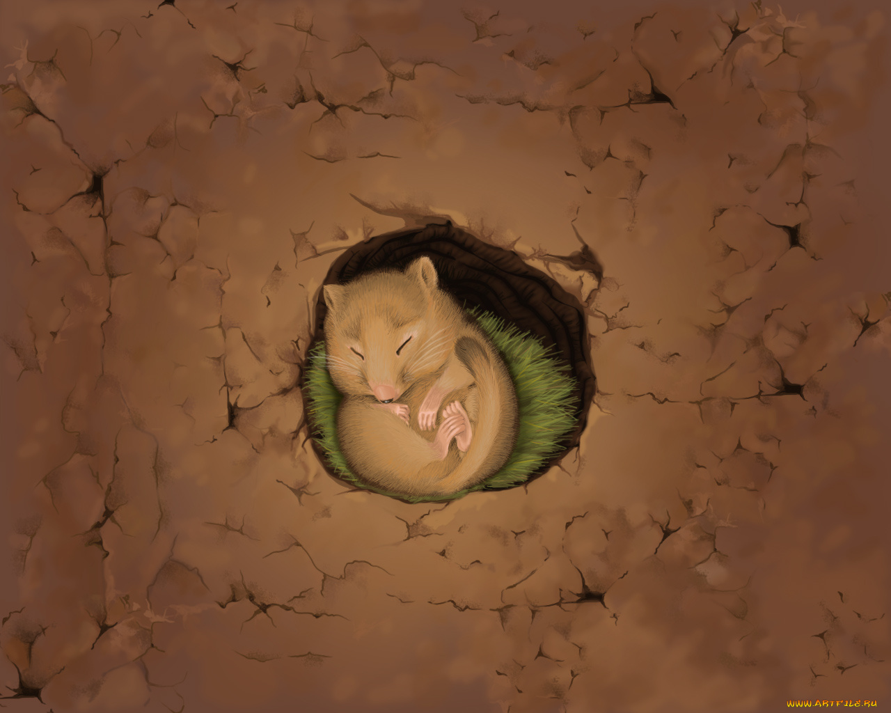 рисованные, животные