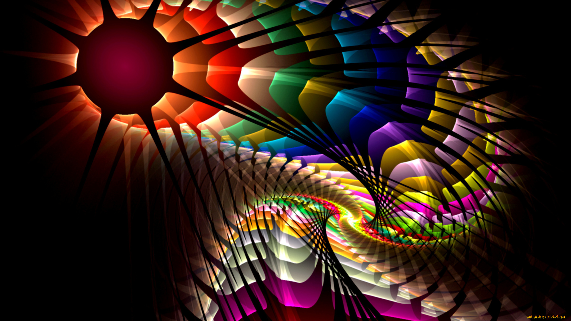 3д, графика, fractal, фракталы, узор, фон