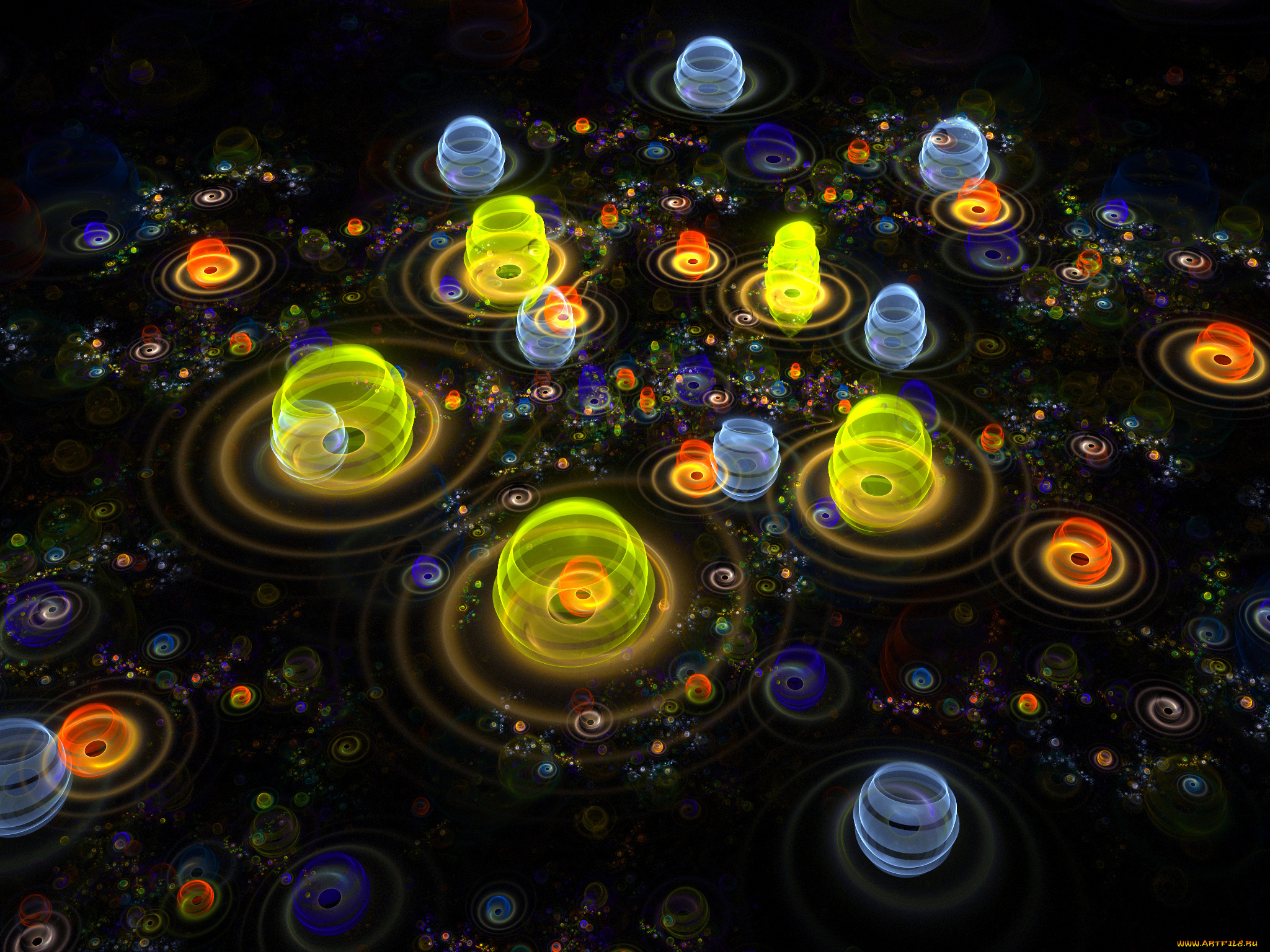 3д, графика, fractal, фракталы, фон, узор