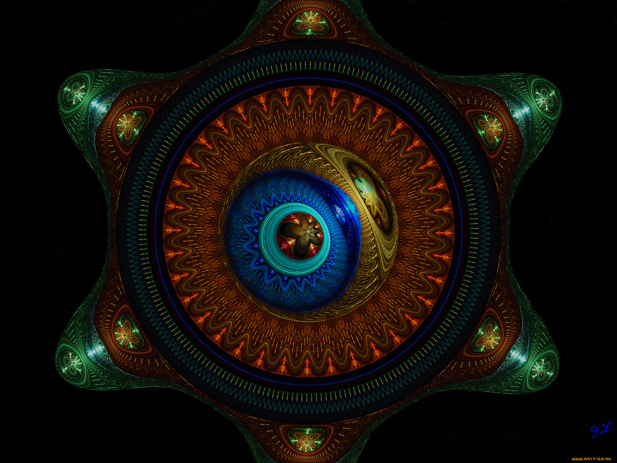 3д, графика, fractal, фракталы, узор, фон