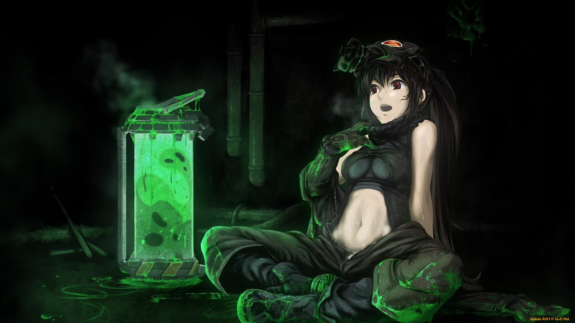 аниме, weapon, blood, technology, токсины