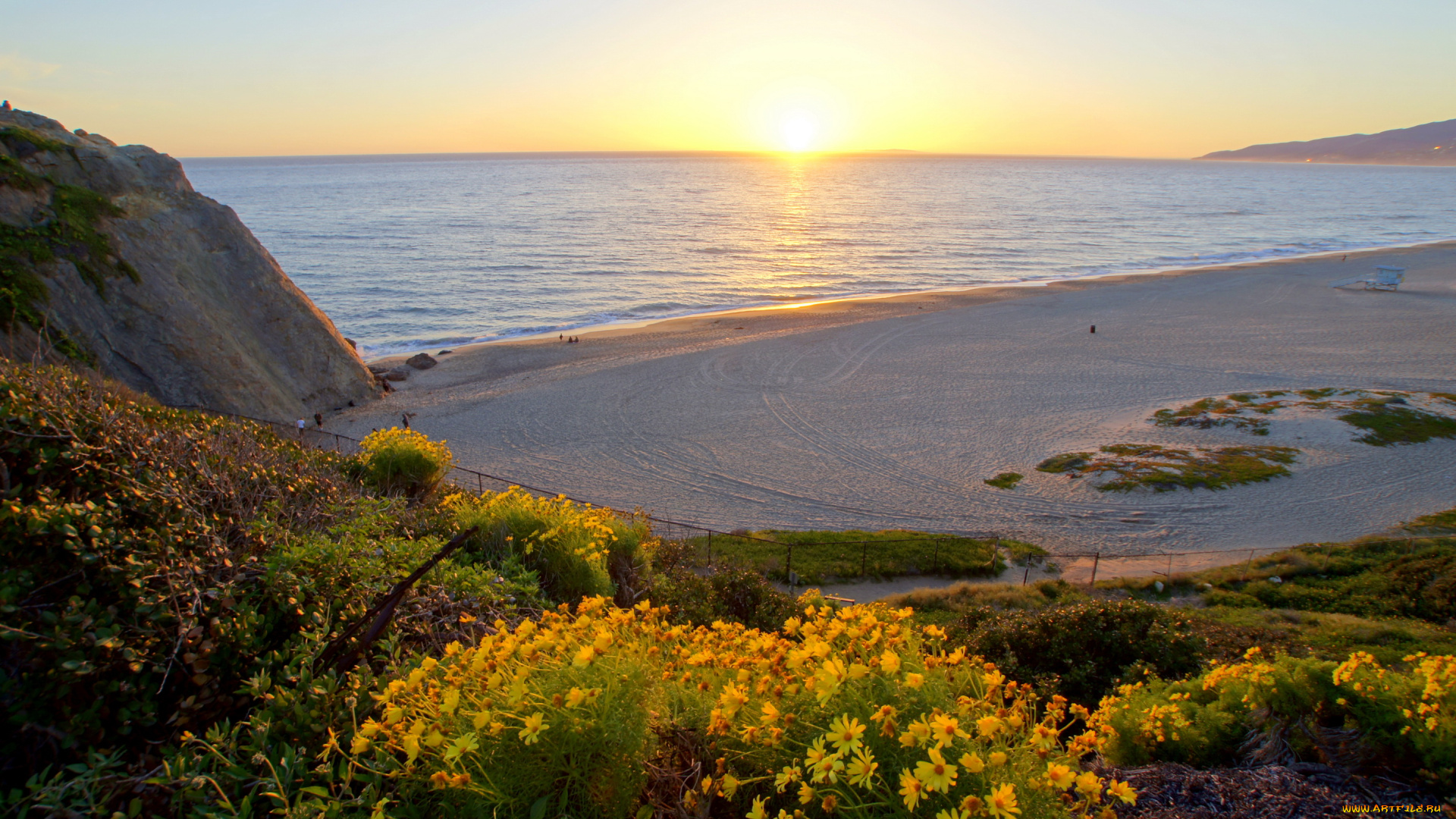 california, malibu, природа, восходы, закаты, море, берег