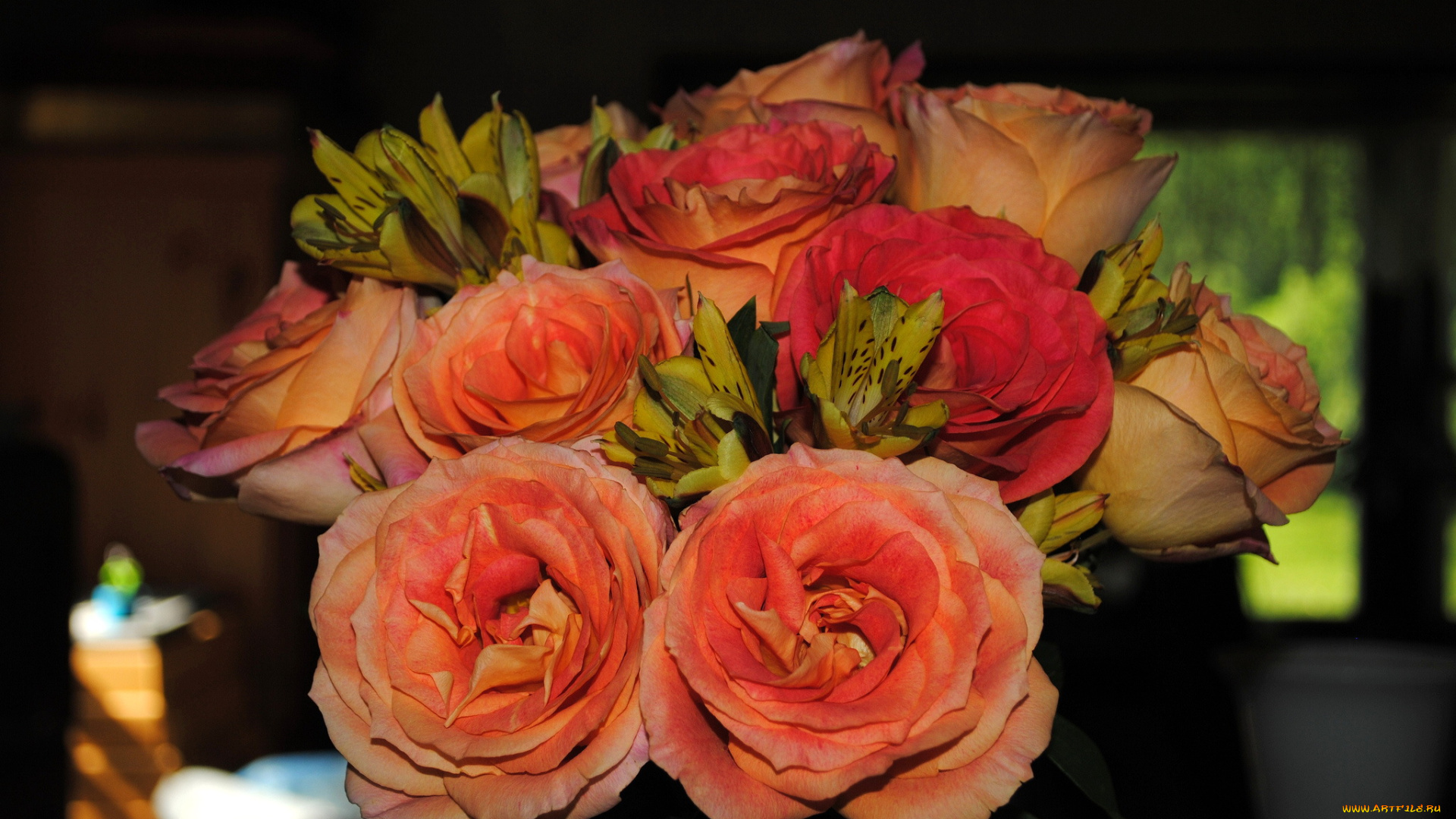 цветы, розы, букет