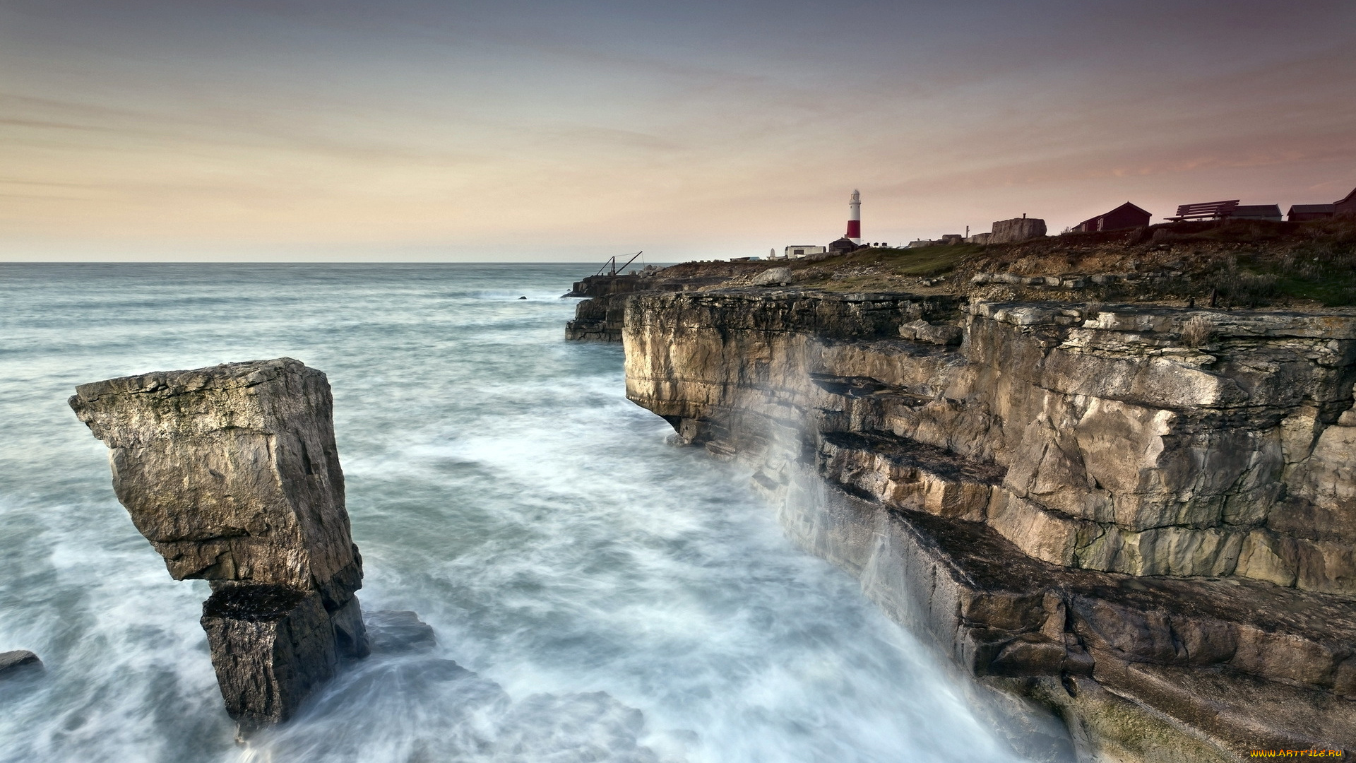 природа, маяки, маяк, скалы, поток, океан