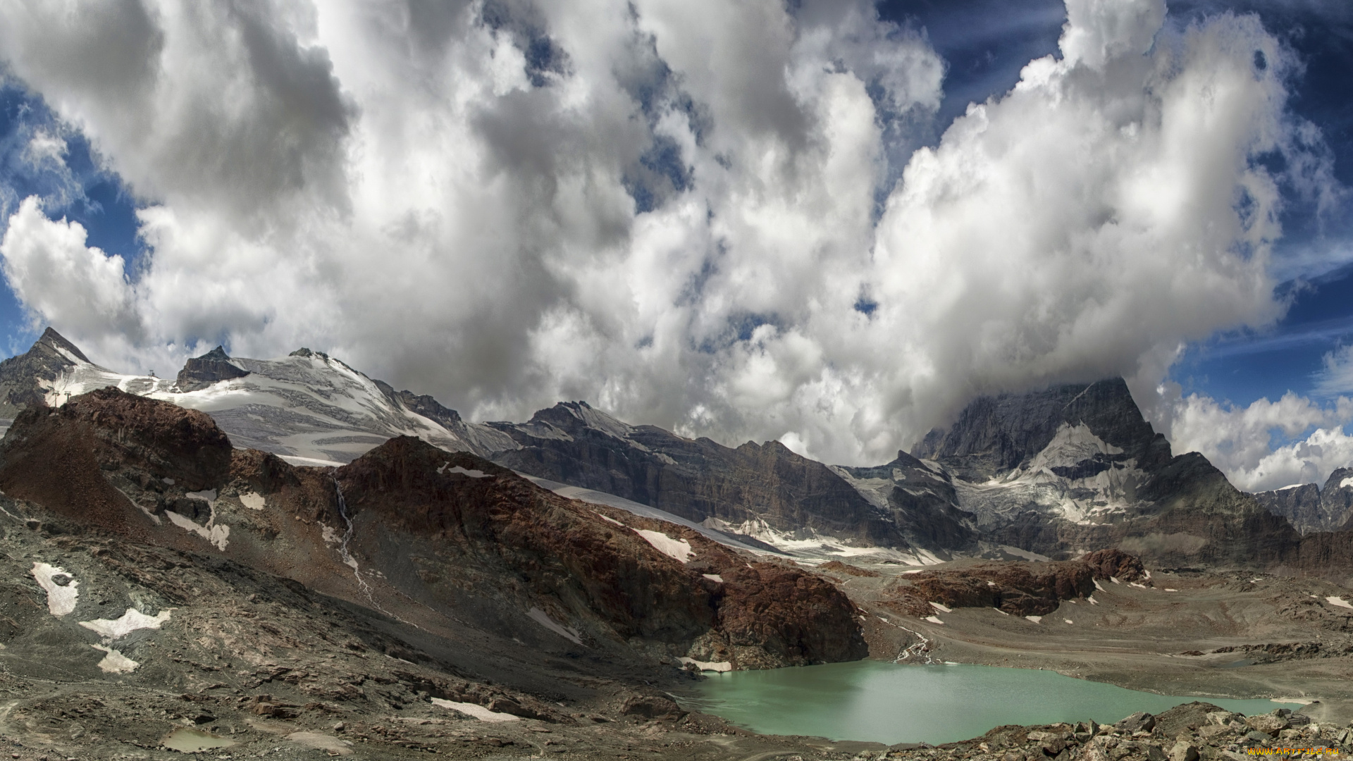 швейцария, церматт, природа, горы, озеро