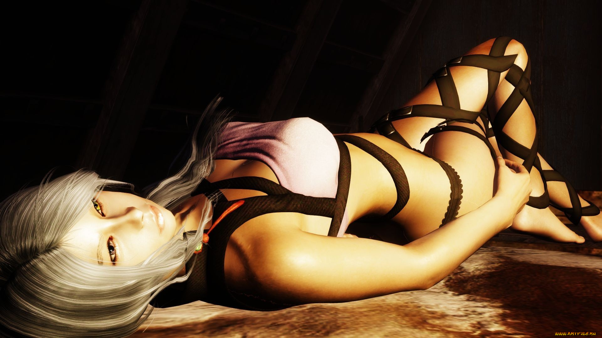 the, elder, scrolls, skyrim, видео, игры, девушка