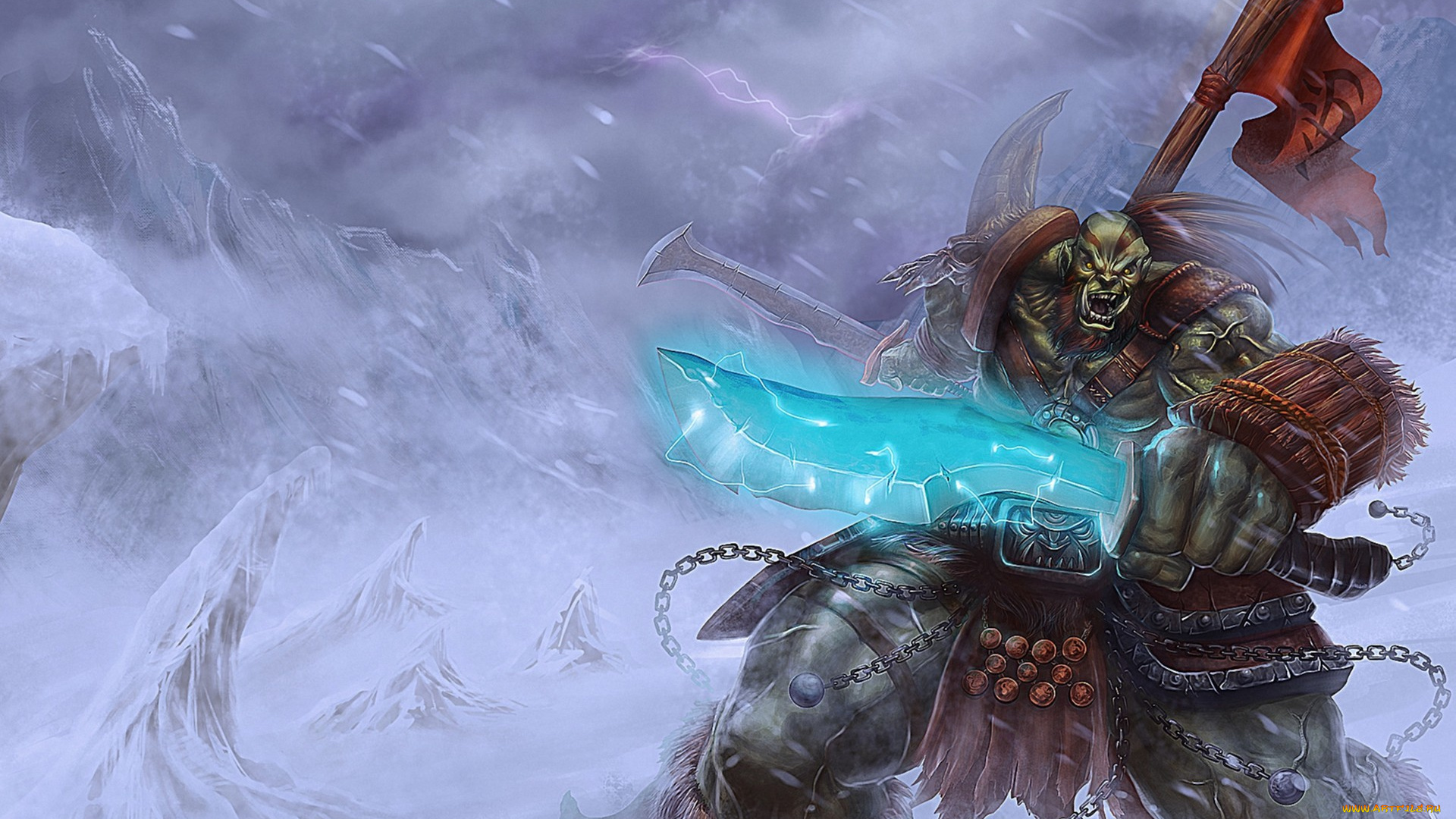 world, of, warcraft, видео, игры, орк