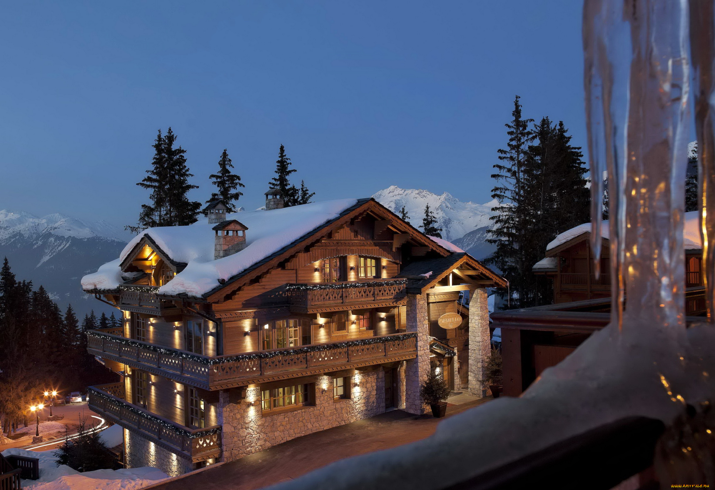 шале, ormello, куршевель, франция, города, здания, дома, снег, зима, дом
