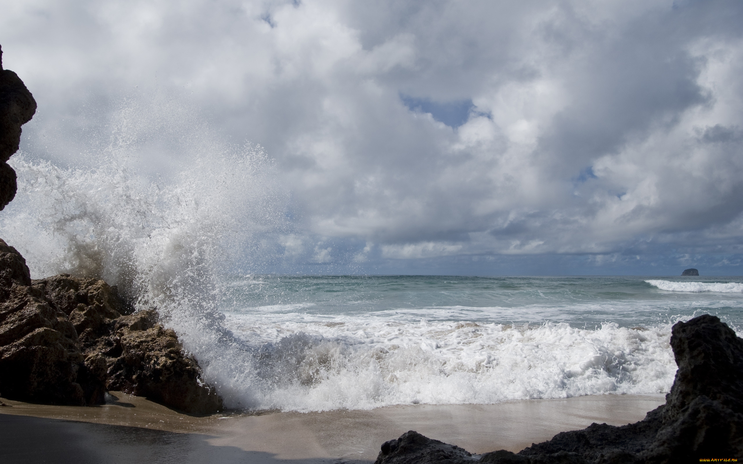 природа, моря, океаны, прибой, брызги, скалы, океан