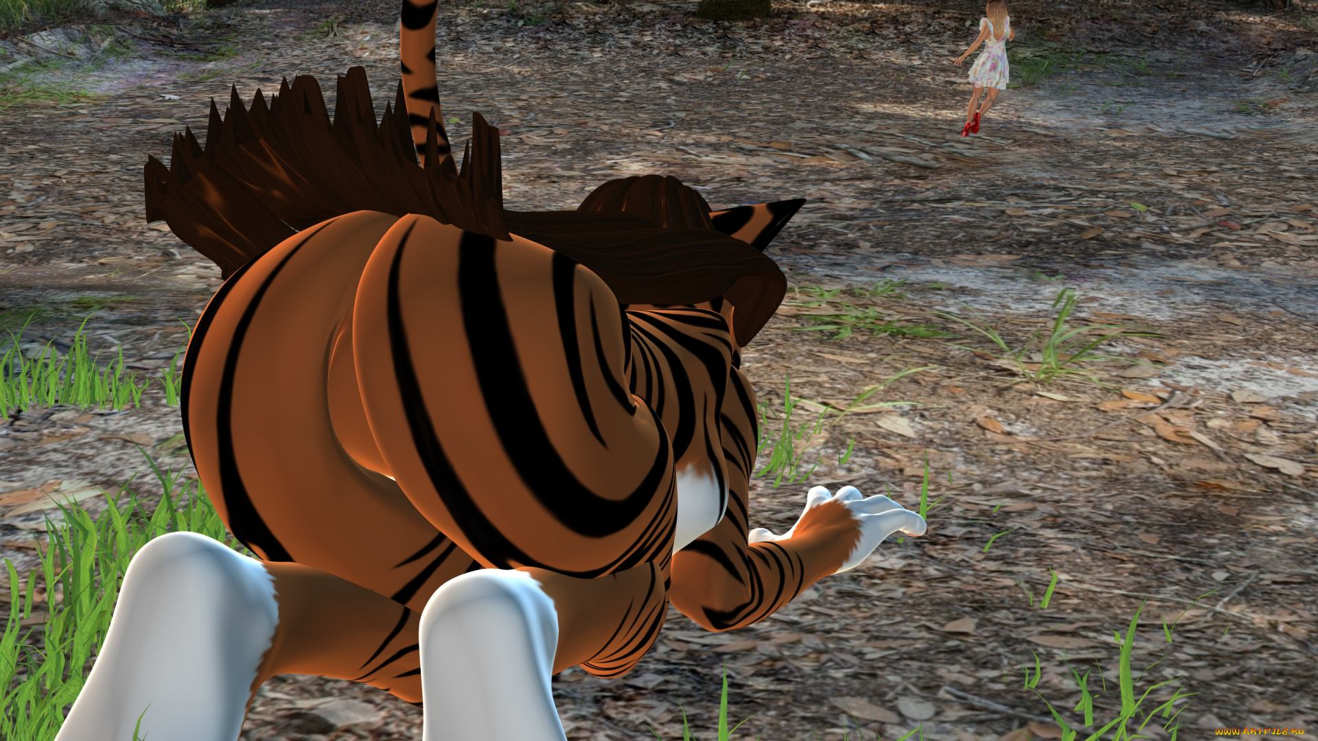 3д, графика, fantasy, , фантазия, существо, девушка