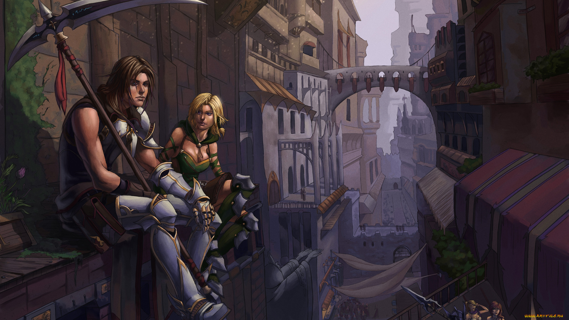 фэнтези, люди, оружие, доспехи