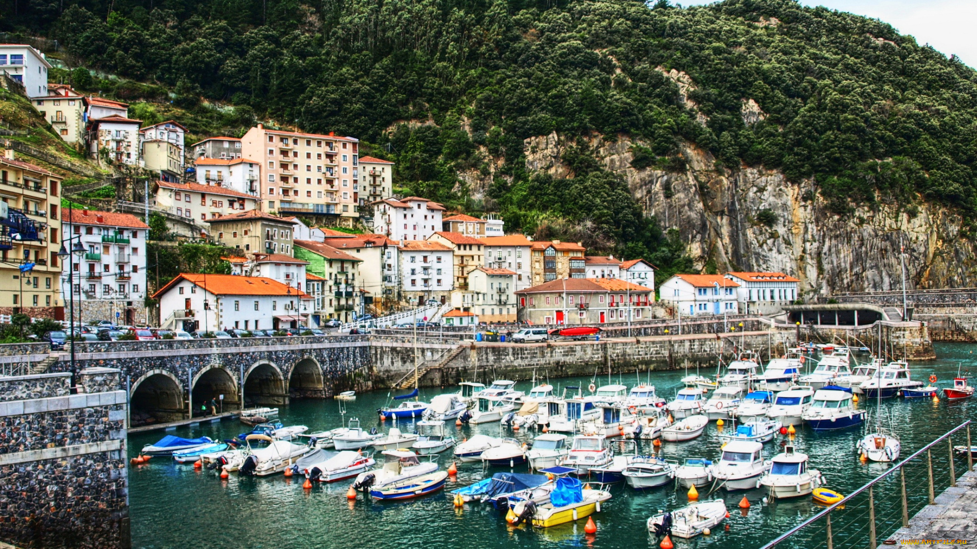 испания, бискайский, залив, elantxobe, корабли, порты, , , причалы, набережная, яхты, катера, залив, elantxobe, дома, испания