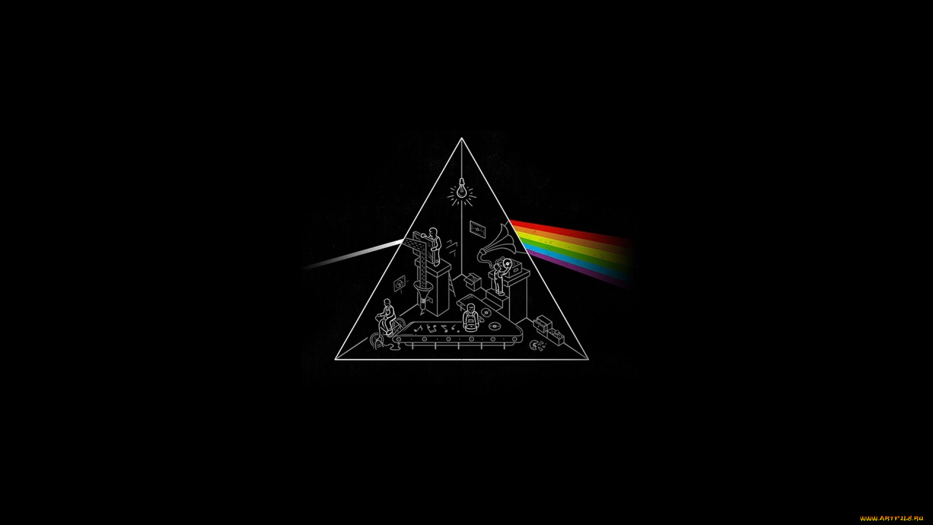 рисованные, минимализм, треугольник