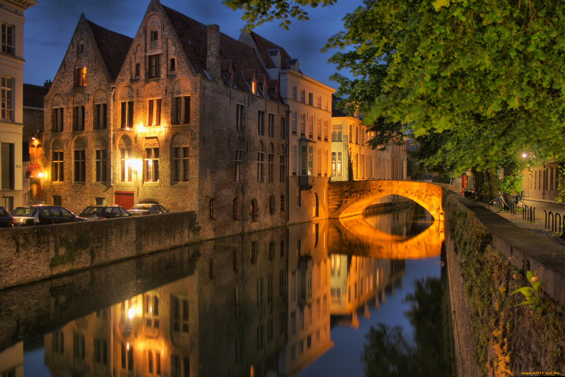 bruges, , belgium, города, брюгге, , бельгия, здание, ночь, огни, освещение