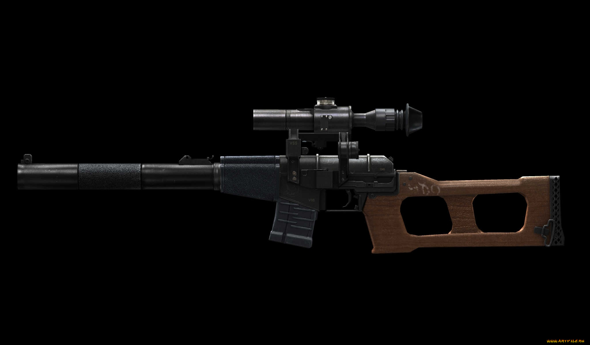 оружие, винтовки, с, прицеломприцелы, оптика, специальная, снайперская, винтовка, приклад, темнота