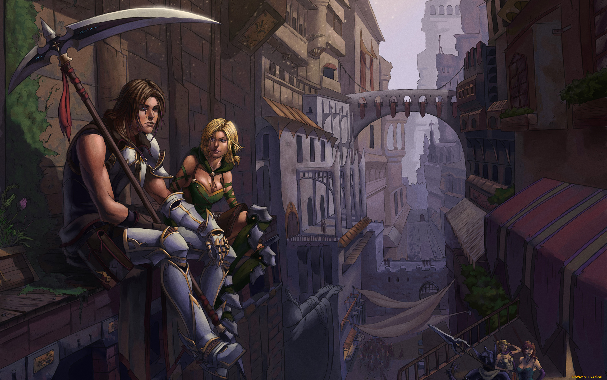 фэнтези, люди, оружие, доспехи