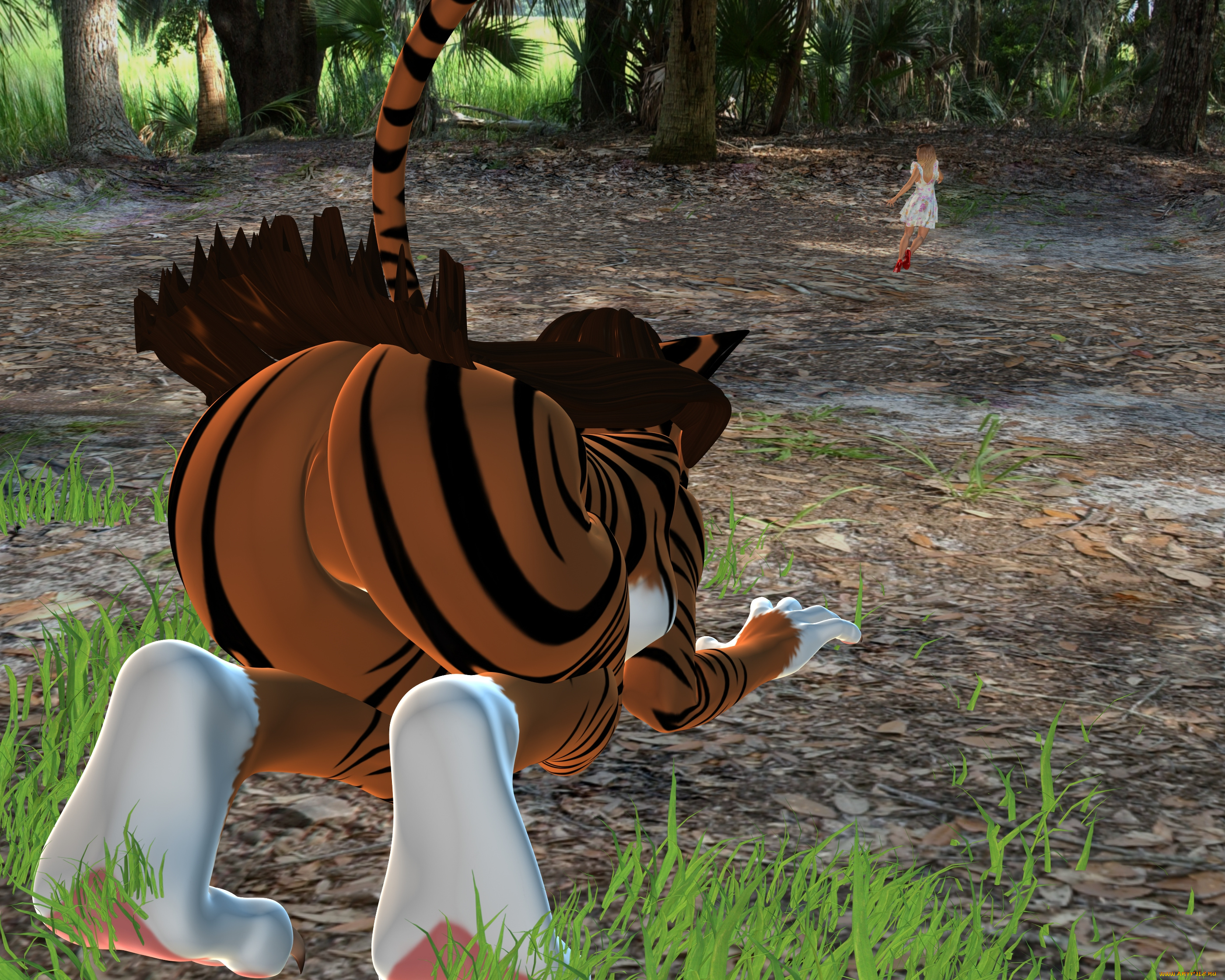 3д, графика, fantasy, , фантазия, существо, девушка