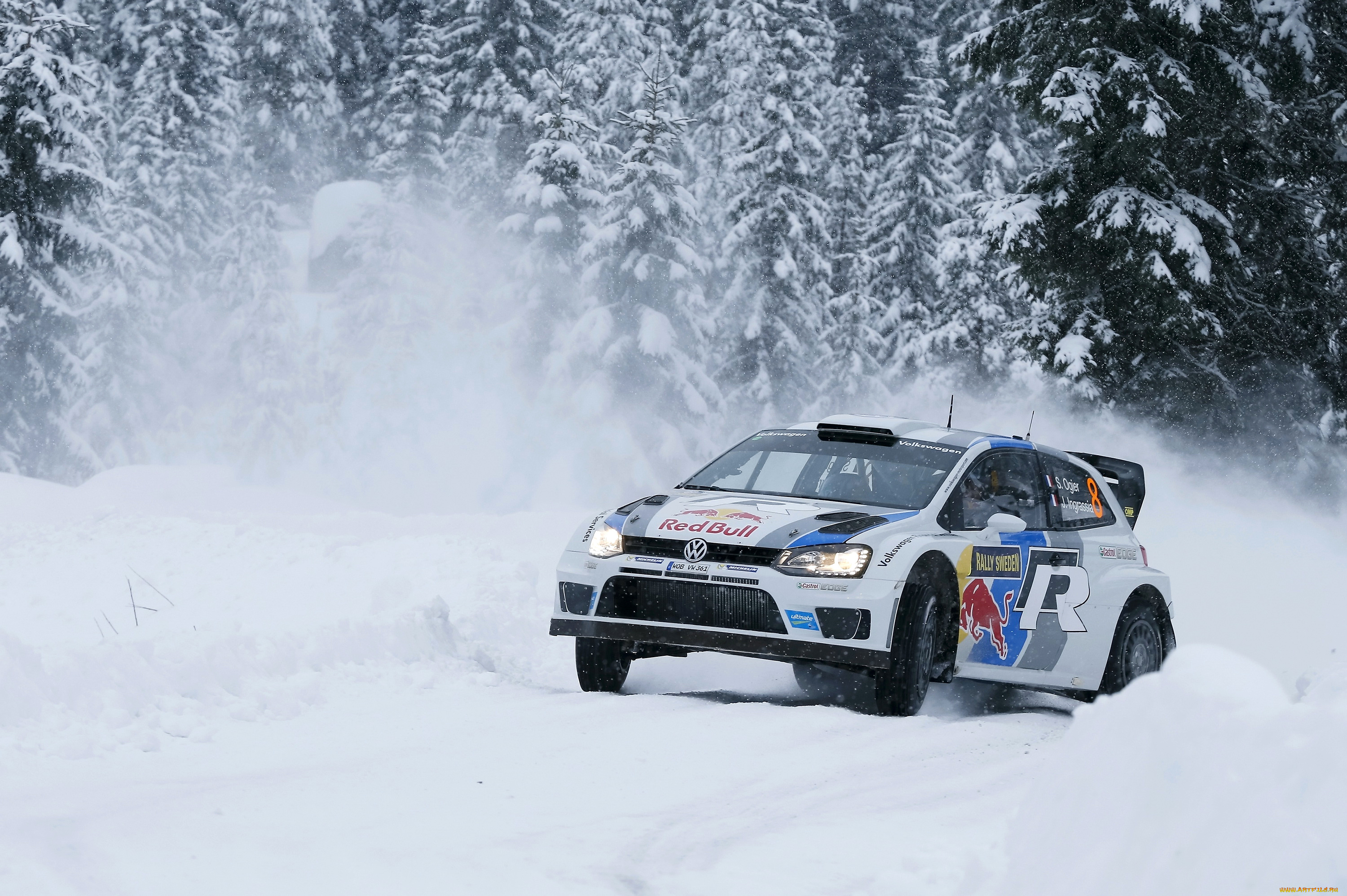 2013, volkswagen, polo, r, wrc, спорт, авторалли, volkswagen, polo, ралли, снег, зима, швеция