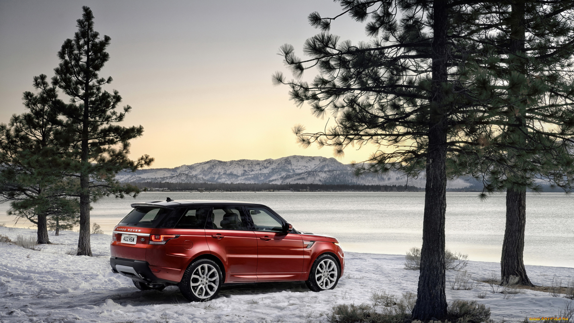 2014, land, rover, range, rover, sport, автомобили, range, rover, бордовый, range, rover, land, снег, зима, тюнинг