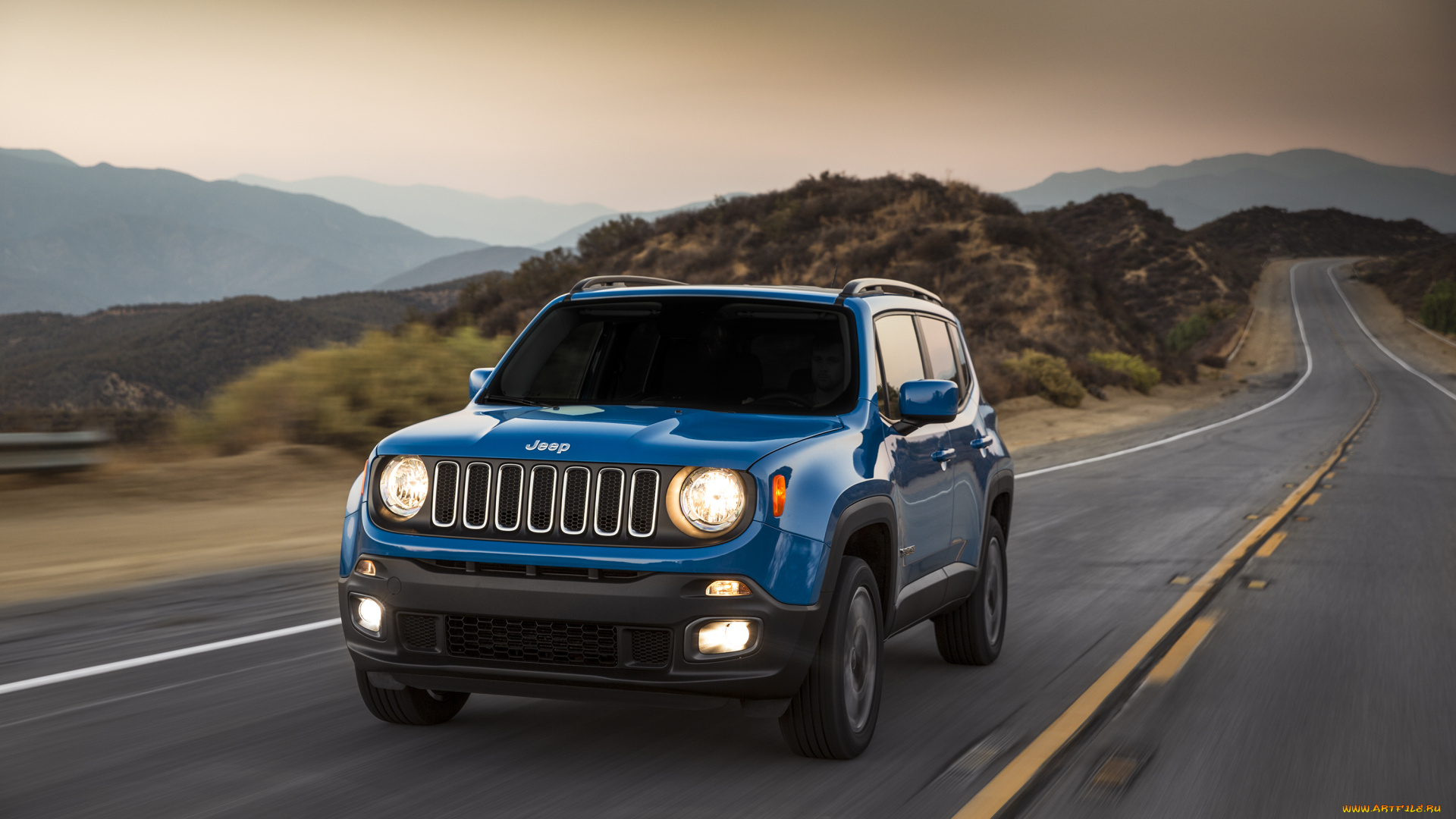 автомобили, jeep, синий, latitude, renegade, 2015, г