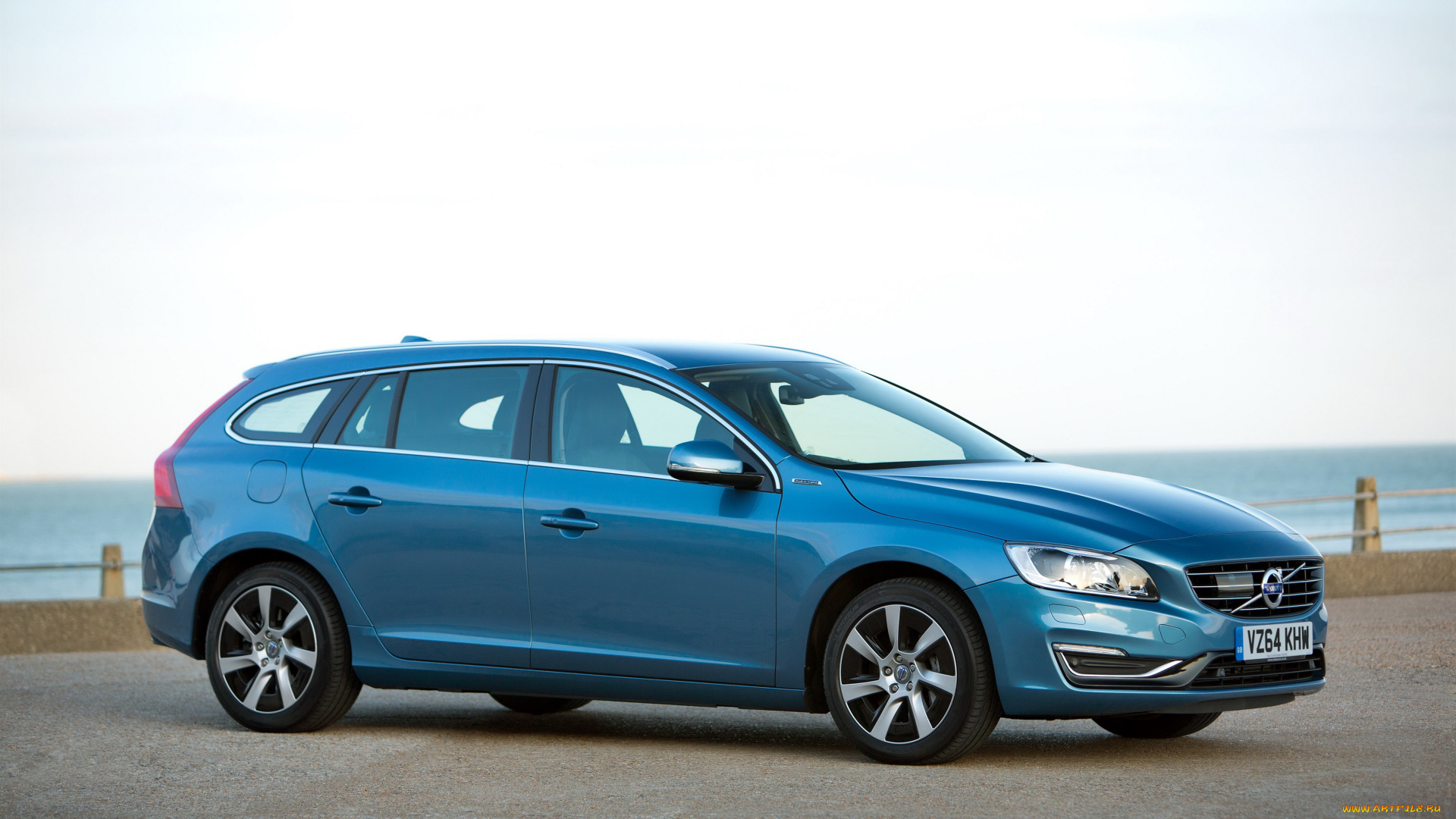 автомобили, volvo, v60, d6, hybrid, uk-spec, 2013г, синий, plug-in